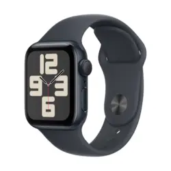 Смарт часовник APPLE WATCH SE2 V3 MIDNIGHT ALUMIN CASE MIDNIGHT SPORT BAND S/M MXE73 40 MM, GPS, WLAN, ПУЛСОМЕР