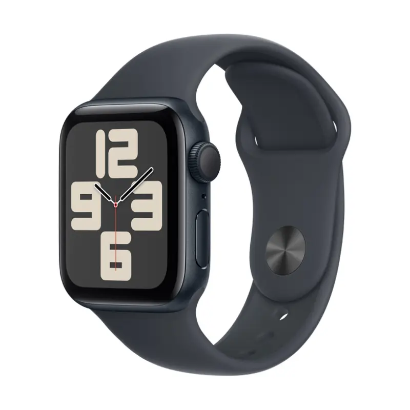 Смарт часовник APPLE WATCH SE2 V3 MIDNIGHT ALUMIN CASE MIDNIGHT SPORT BAND S/M MXE73 40 MM, GPS, WLAN, ПУЛСОМЕР