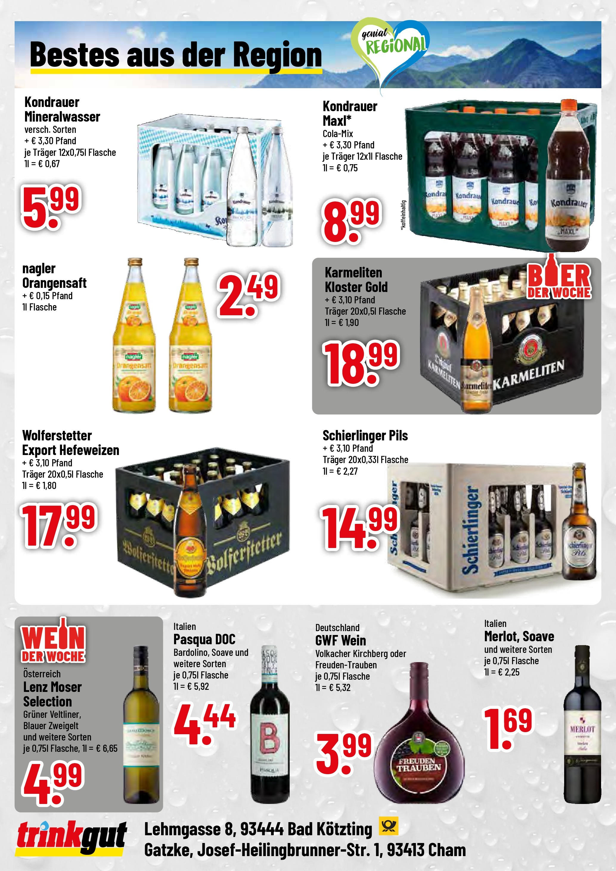Trinkgut - trinkgut: Wochenangebote (ab 04.05.2025) » Angebote online | Seite: 4 | Produkte: Trauben, Pils, Orangensaft, Mineralwasser