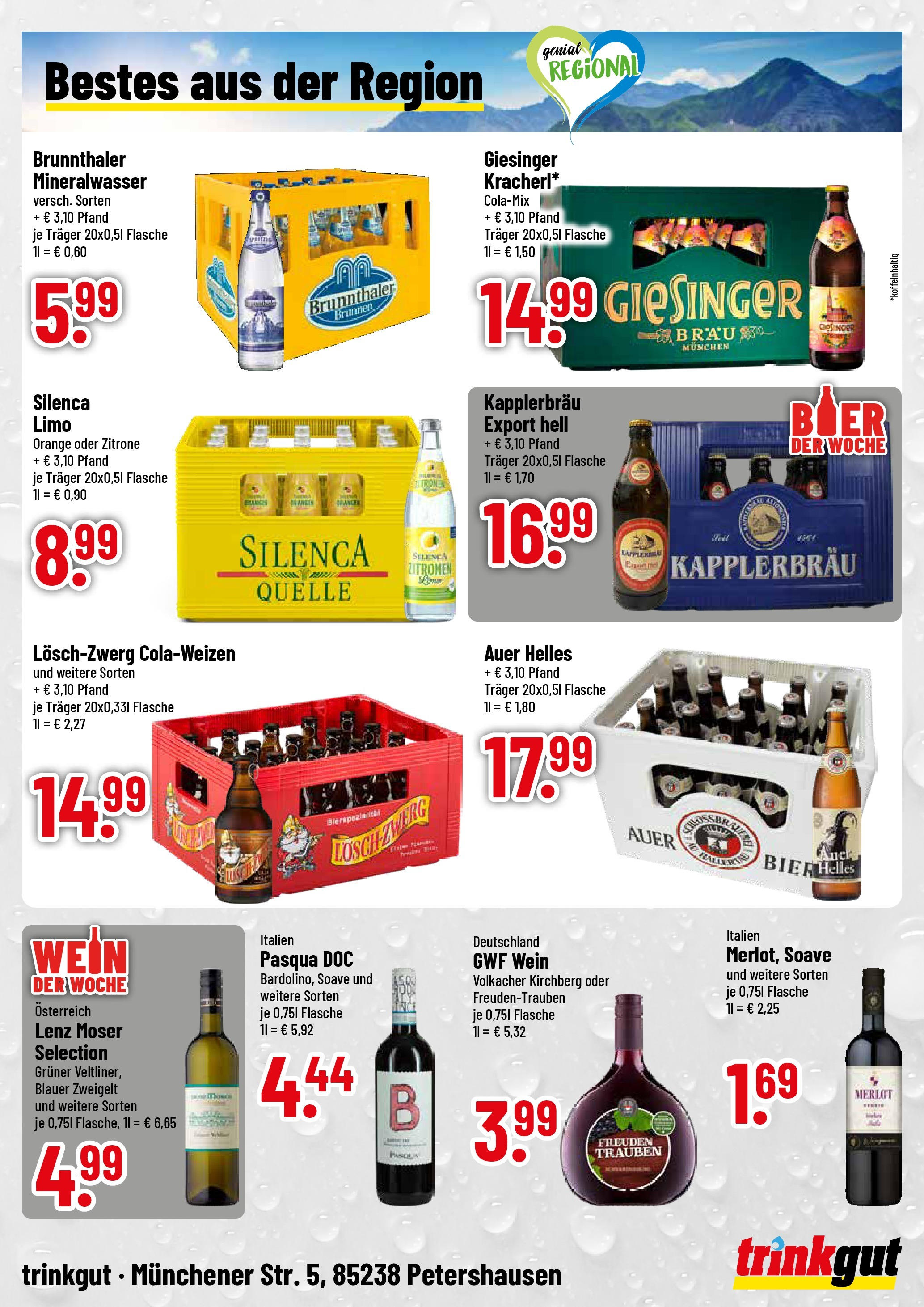 Trinkgut - trinkgut: Wochenangebote (ab 04.05.2025) » Angebote online | Seite: 4 | Produkte: Bier, Merlot, Mineralwasser, Zitrone