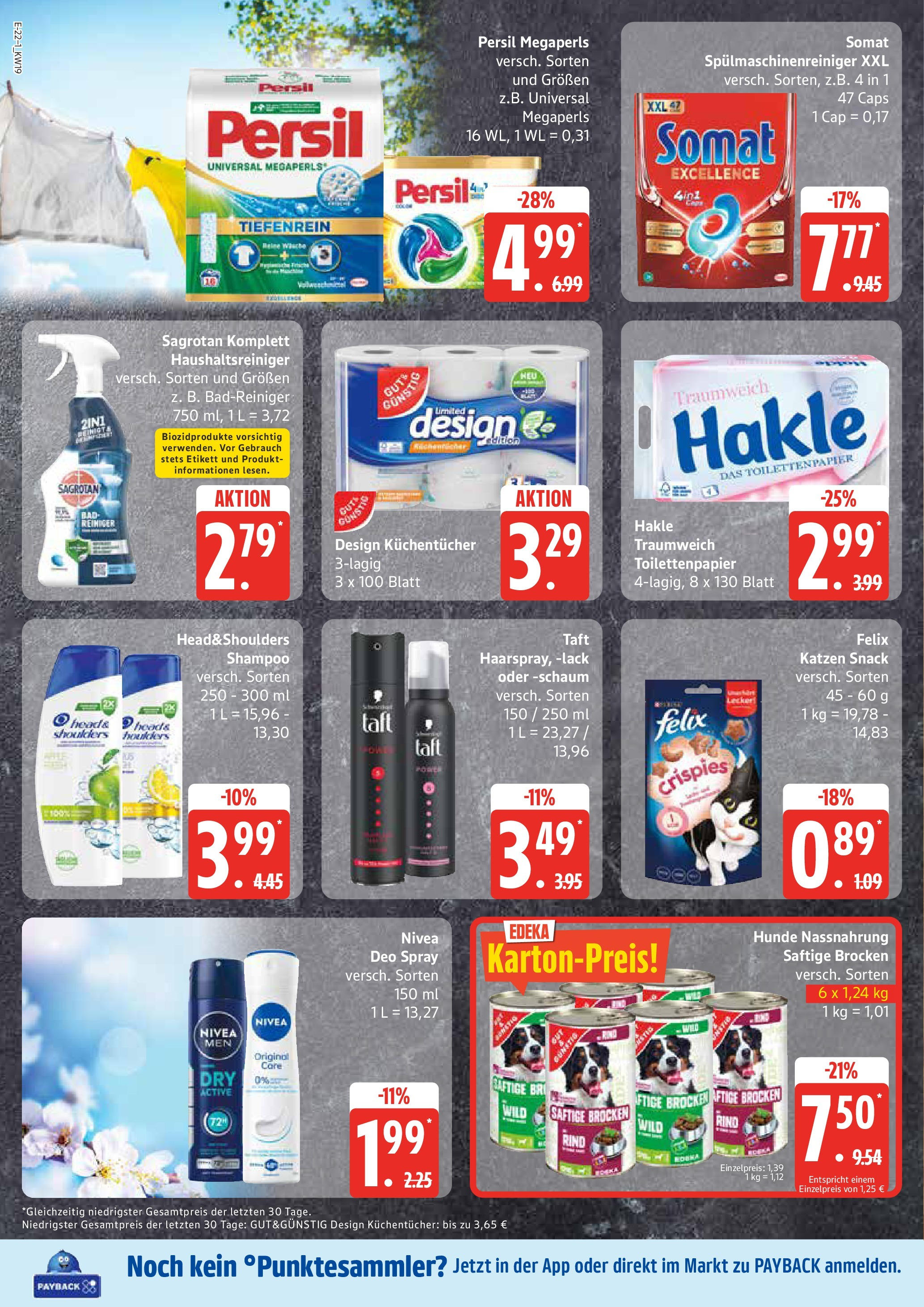 Edeka - EDEKA: Wochenangebote (ab 04.05.2025) » Angebote Online | Seite: 22 | Produkte: Shampoo, Uhr, Persil, Toilettenpapier Edeka - EDEKA: Wochenangebote (ab 04.05.2025) » Angebote Online | Seite: 22 | Produkte: Shampoo, Uhr, Persil, Toilettenpapier