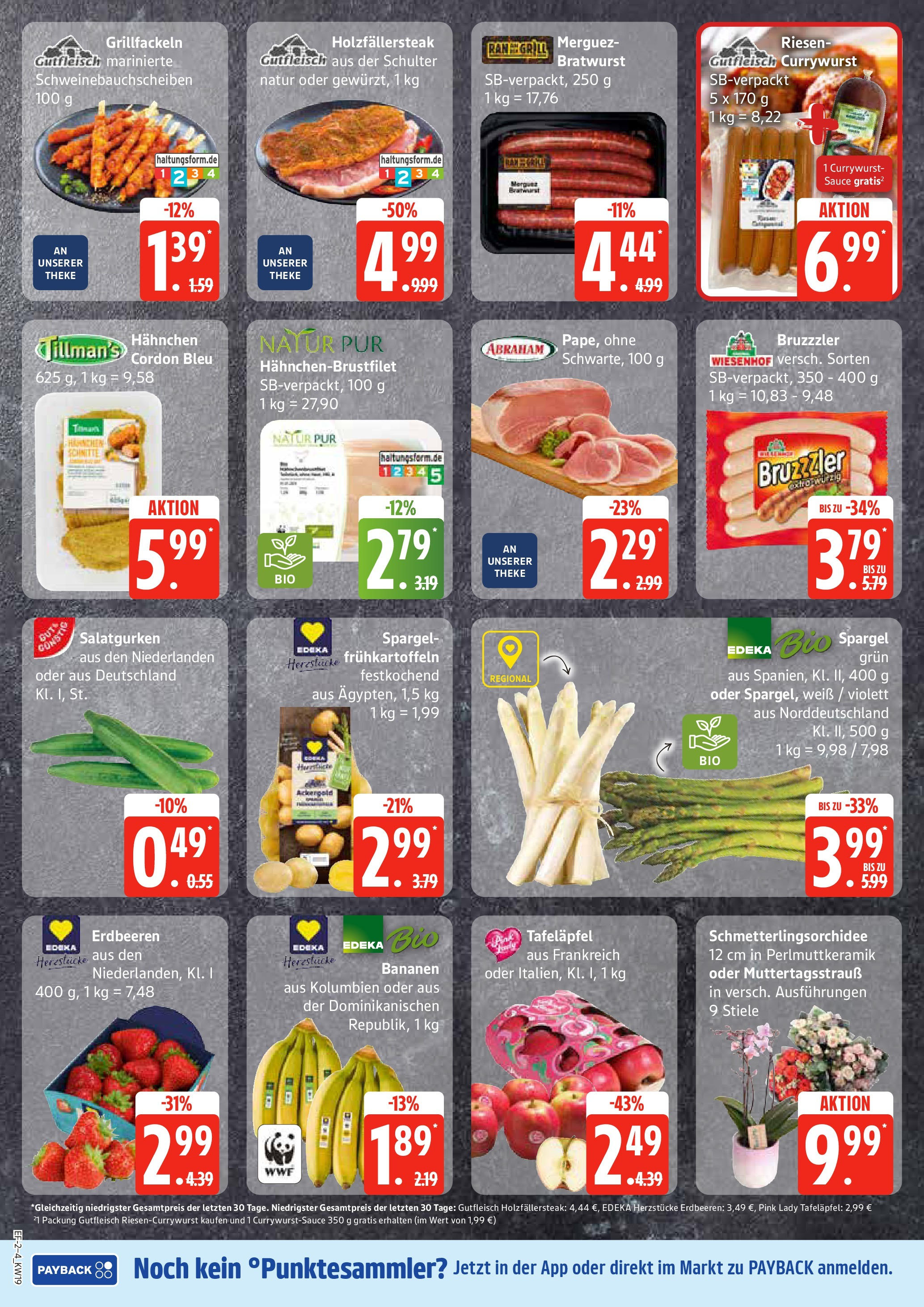 Edeka - EDEKA: Wochenangebote (ab 04.05.2025) » Angebote Online | Seite: 2 | Produkte: Hahnchen, Bananen, Spargel, Erdbeeren