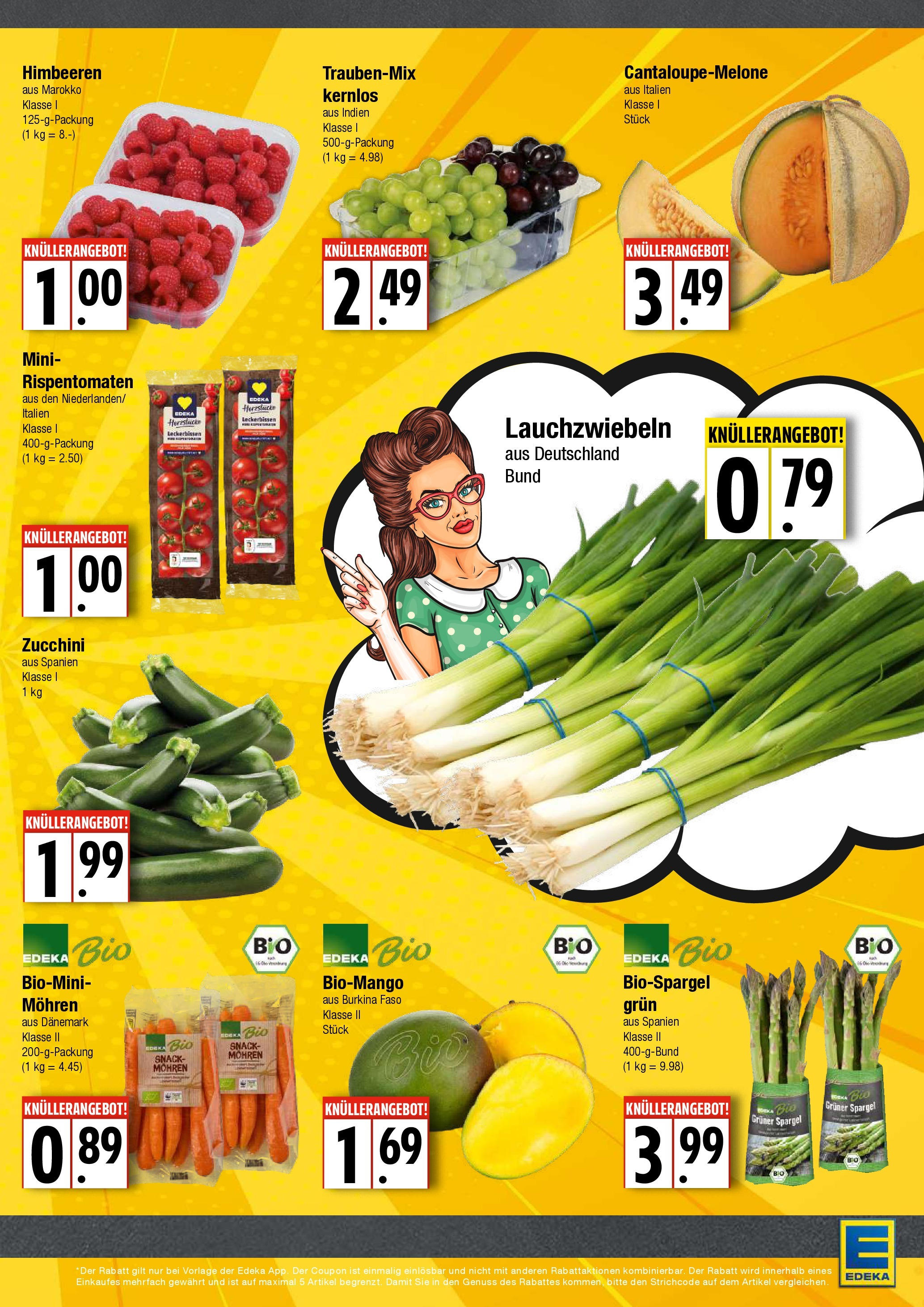 Edeka - EDEKA: Wochenangebote (ab 04.05.2025) » Angebote Online | Seite: 3 | Produkte: Himbeeren, Spargel, Mango, Zucchini