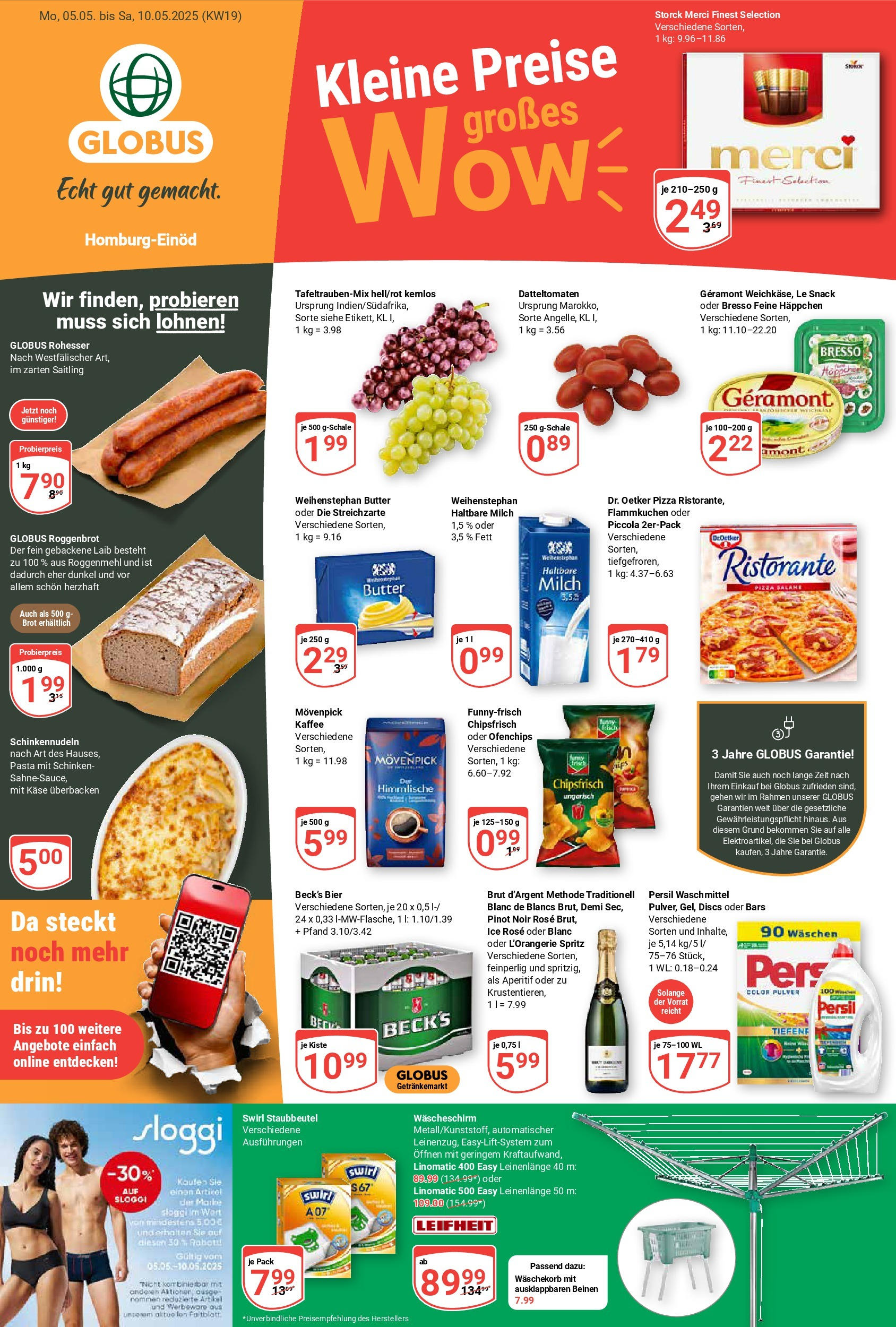 Globus - Globus: Wochenangebote (ab 04.05.2025) » Angebote ab Montag | Seite: 3 | Produkte: Merci, Milch, Bresso, Brot Globus - Globus: Wochenangebote (ab 04.05.2025) » Angebote online | Seite: 3 | Produkte: Merci, Milch, Bresso, Brot
