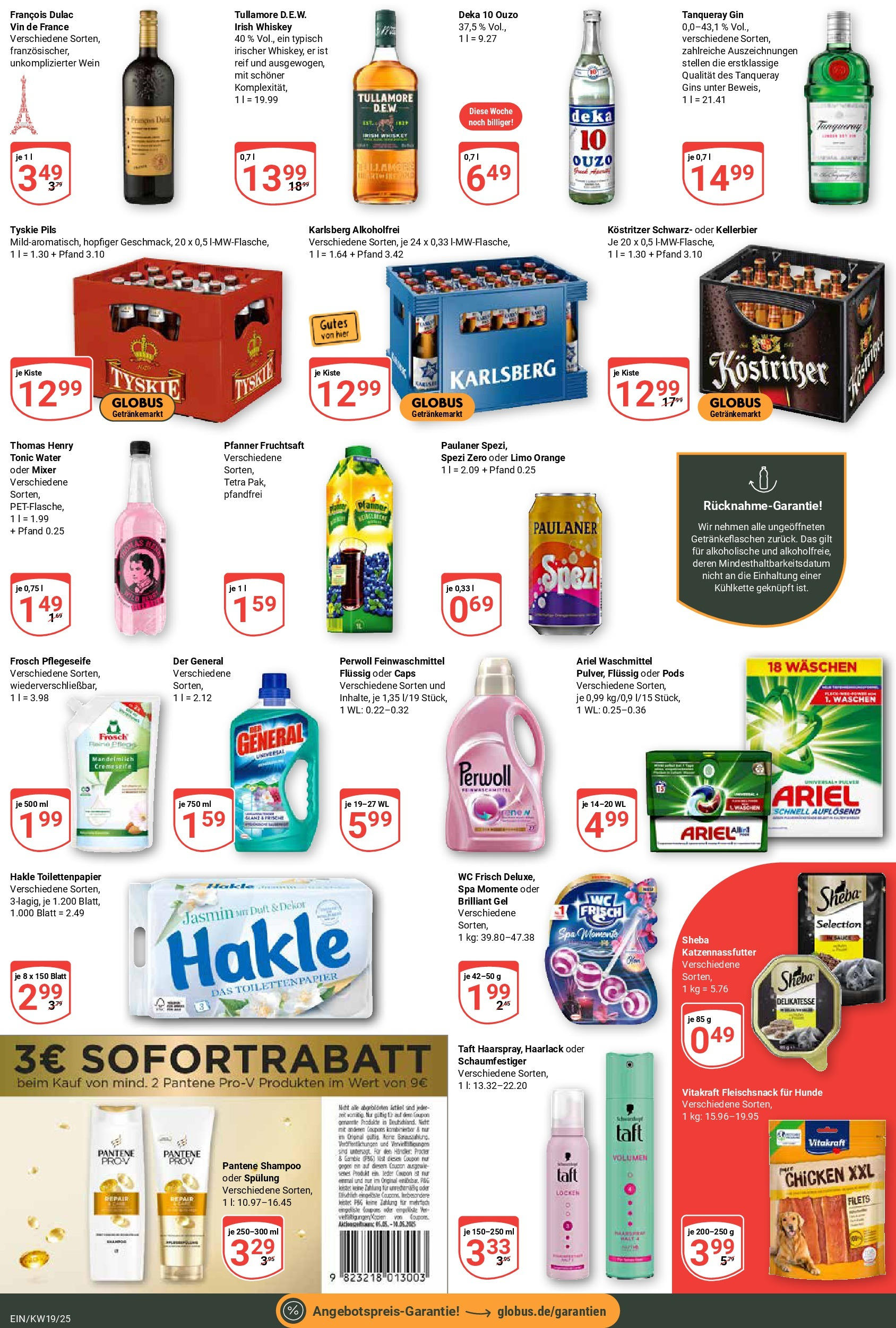 Globus - Globus: Wochenangebote (ab 04.05.2025) » Angebote ab Montag | Seite: 6 | Produkte: Ouzo, Kostritzer, Ariel, Paulaner spezi Globus - Globus: Wochenangebote (ab 04.05.2025) » Angebote online | Seite: 6 | Produkte: Ouzo, Kostritzer, Ariel, Paulaner spezi