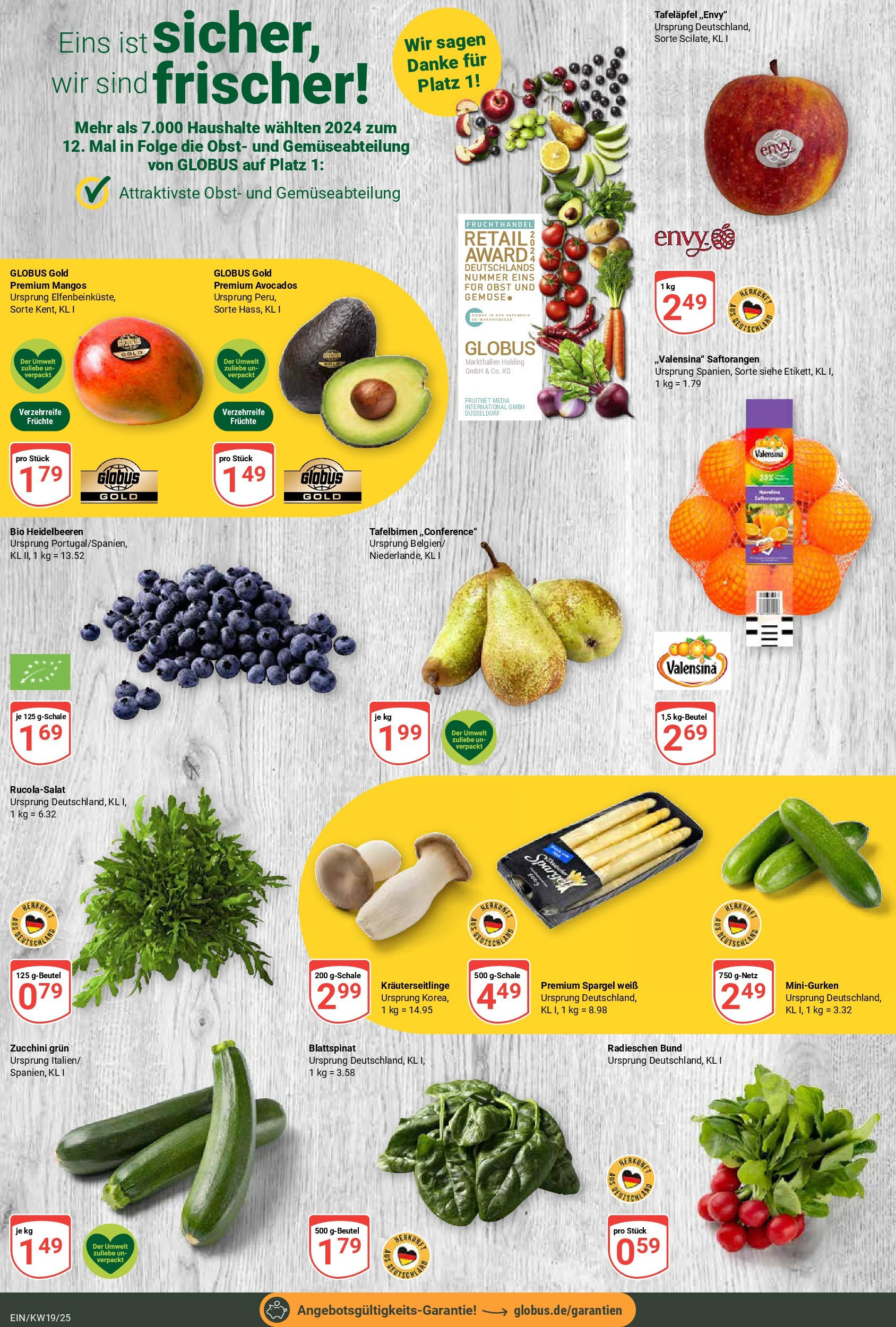 Globus - Globus: Wochenangebote (ab 04.05.2025) » Angebote ab Montag | Seite: 7 | Produkte: Spargel, Avocado, Obst, Mango Globus - Globus: Wochenangebote (ab 04.05.2025) » Angebote online | Seite: 7 | Produkte: Spargel, Avocado, Obst, Mango
