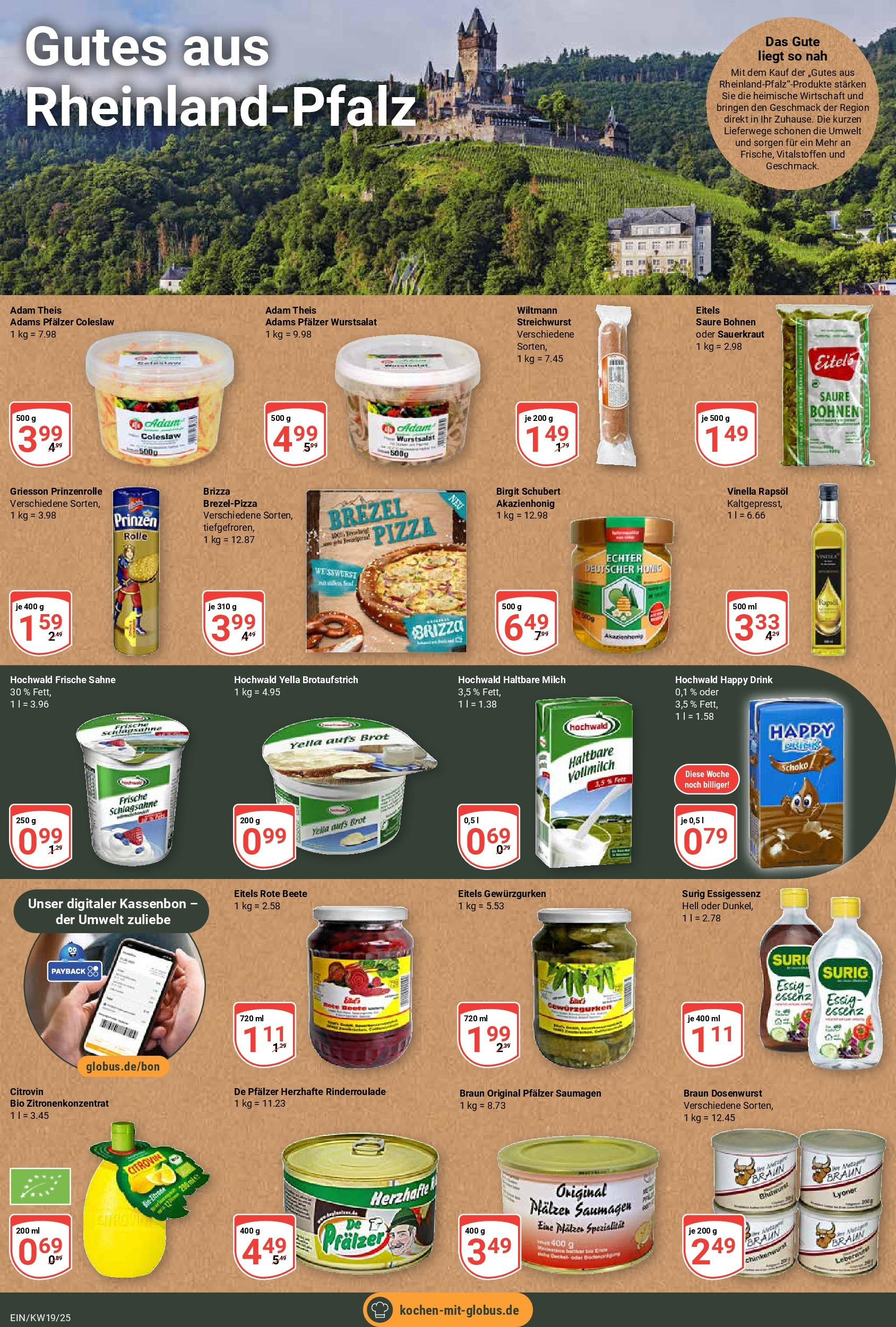 Globus - Globus: Wochenangebote (ab 04.05.2025) » Angebote ab Montag | Seite: 13 | Produkte: Schlagsahne, Rapsöl, Weißwurst, Rote Beete Globus - Globus: Wochenangebote (ab 04.05.2025) » Angebote online | Seite: 13 | Produkte: Schlagsahne, Rapsöl, Weißwurst, Rote Beete