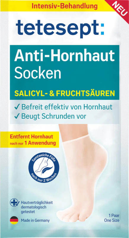 tetesept Fußmaske Socken Anti Hornhaut (1 Paar)