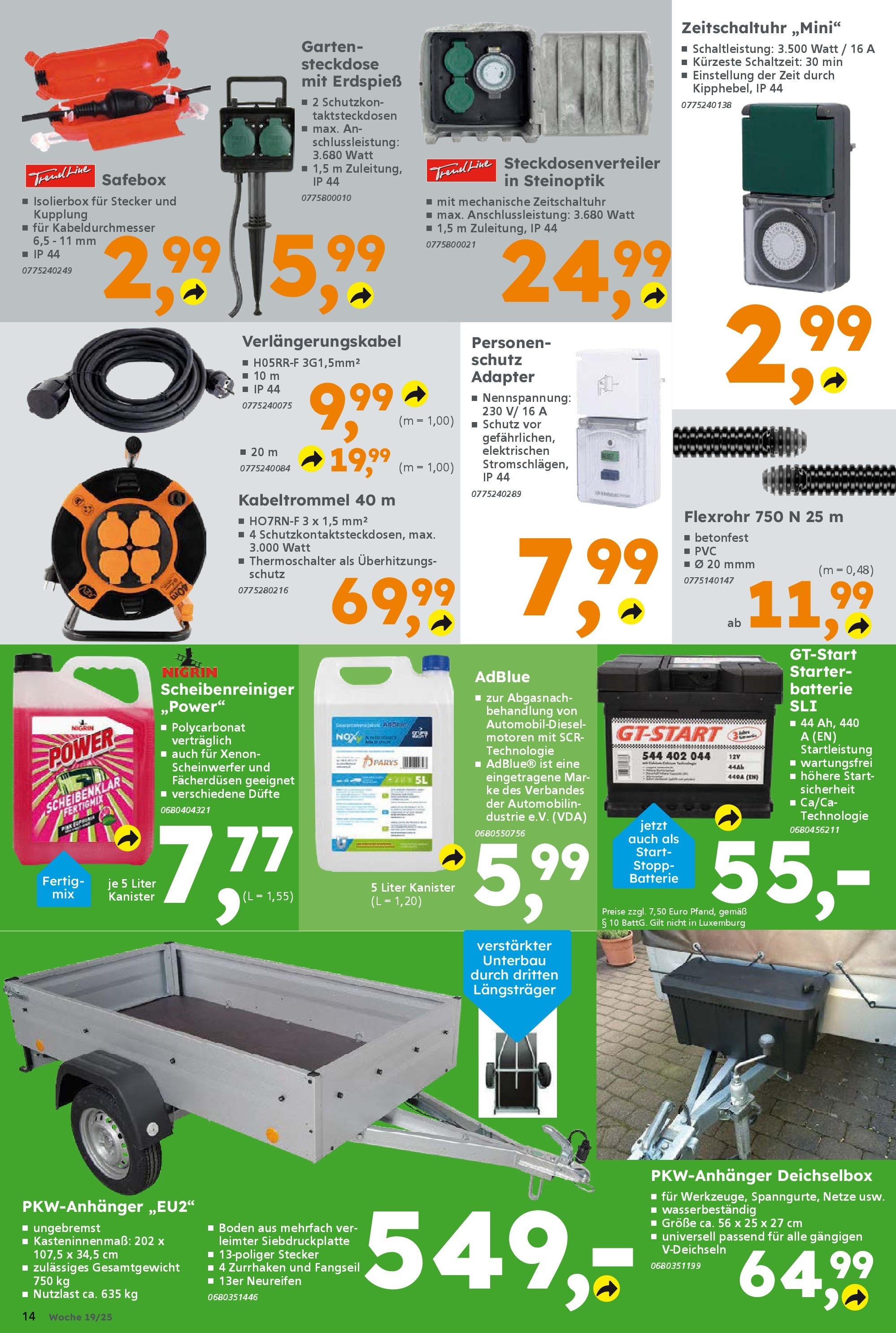 Globus Baumarkt - Globus Baumarkt: Wochenangebote (ab 04.05.2025) zum Blättern | Seite: 14 | Produkte: Adapter, Steckdose, Batterie Globus Baumarkt - Globus Baumarkt: Wochenangebote (ab 04.05.2025) zum Blättern | Seite: 14 | Produkte: Adapter, Steckdose, Batterie