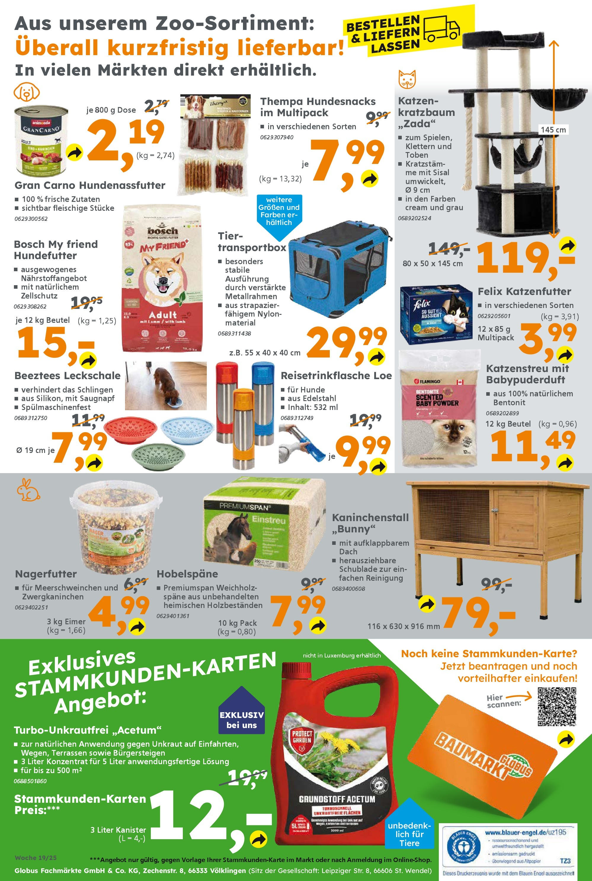 Globus Baumarkt - Globus Baumarkt: Wochenangebote (ab 04.05.2025) zum Blättern | Seite: 20 | Produkte: Bosch, Katzenfutter Globus Baumarkt - Globus Baumarkt: Wochenangebote (ab 04.05.2025) zum Blättern | Seite: 20 | Produkte: Bosch, Katzenfutter