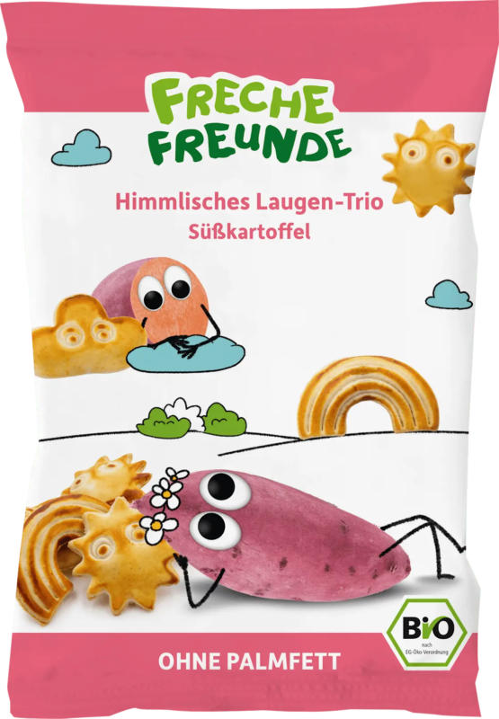 Freche Freunde Kindersnack Laugen-Trio Süßkartoffel ab 3 Jahren