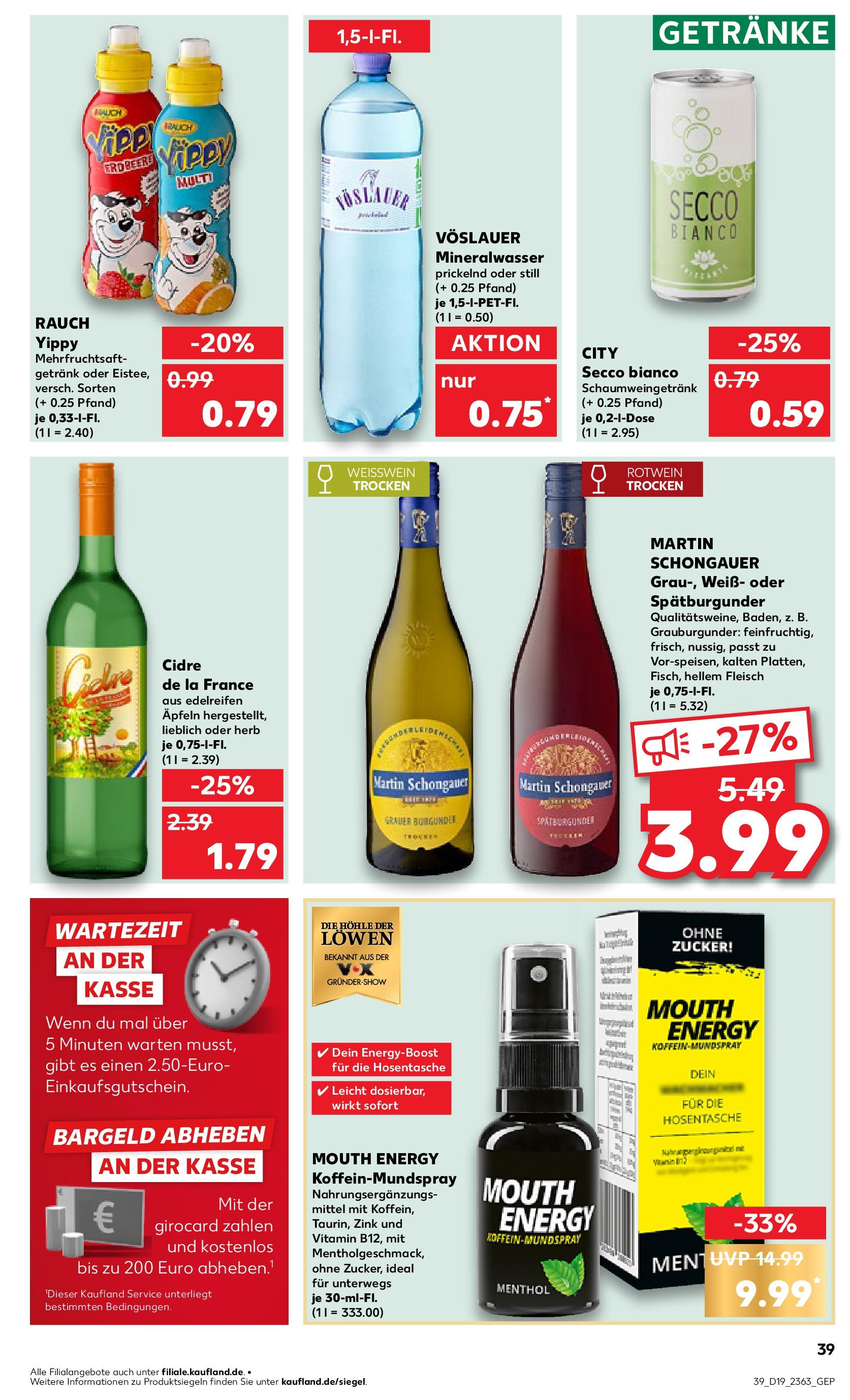 Kaufland - Kaufland: Wochenangebote (ab 07.05.2025) » Angebote Online | Seite: 39 | Produkte: Energy, Rotwein, Rotwein trocken, Fleisch Kaufland - Kaufland: Wochenangebote (ab 07.05.2025) » Angebote Online zum Blättern | Seite: 39 | Produkte: Energy, Rotwein, Rotwein trocken, Fleisch