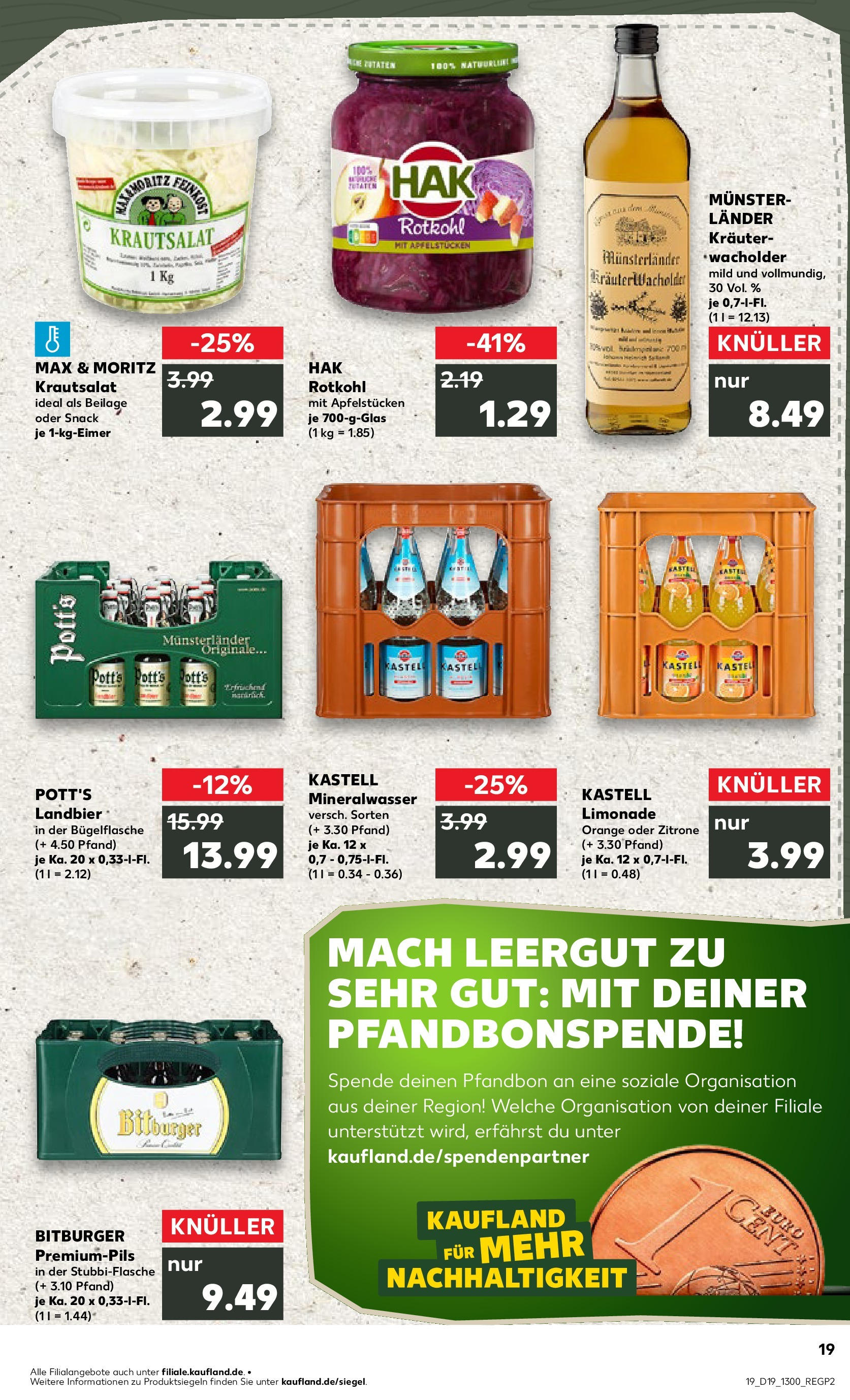 Kaufland - Kaufland: Wochenangebote (ab 07.05.2025) » Angebote Online | Seite: 19 | Produkte: Bitburger, Rotkohl, Limonade, Mineralwasser Kaufland - Kaufland: Wochenangebote (ab 07.05.2025) » Angebote Online zum Blättern | Seite: 19 | Produkte: Bitburger, Rotkohl, Limonade, Mineralwasser