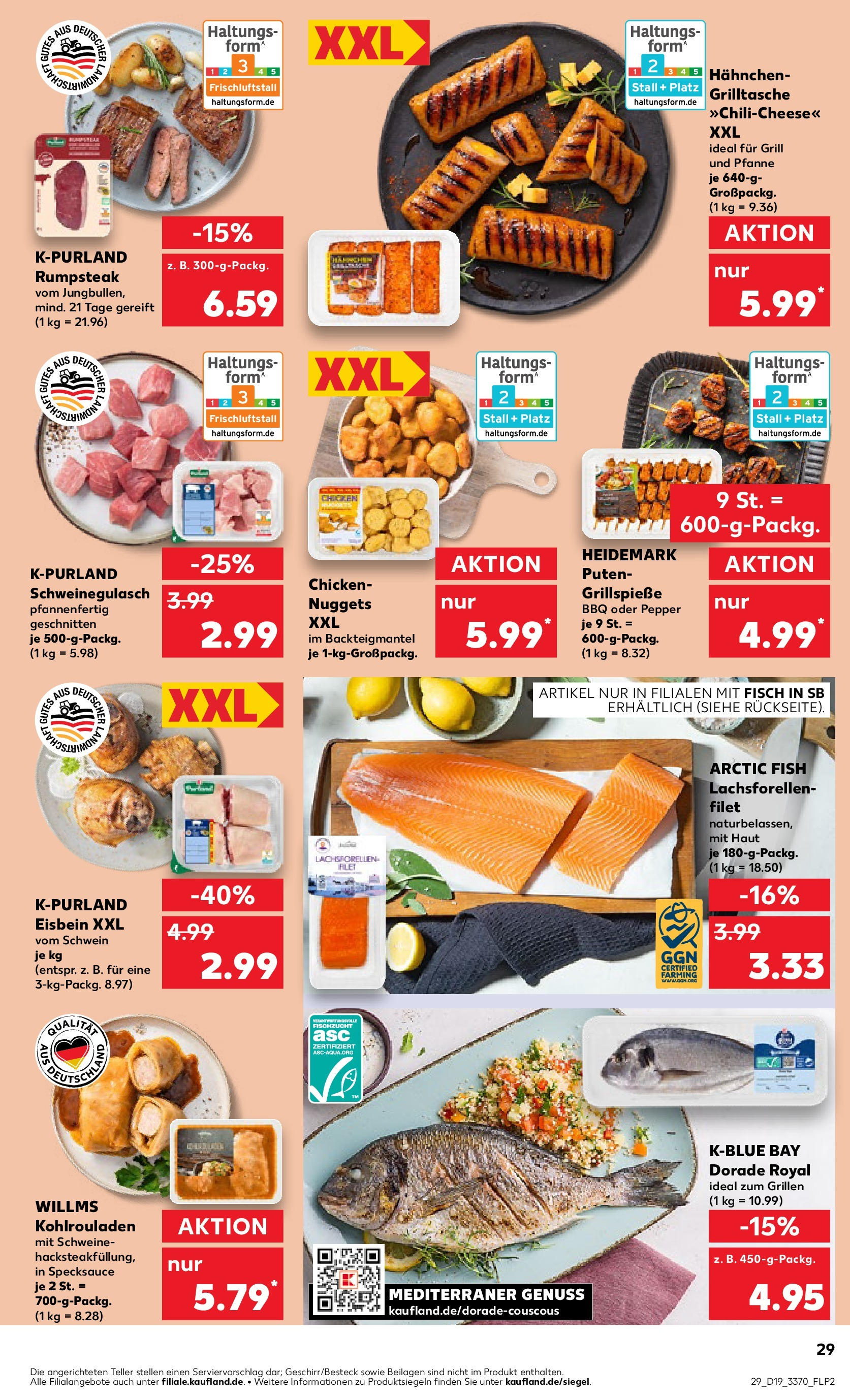 Kaufland - Kaufland: Wochenangebote (ab 07.05.2025) » Angebote Online | Seite: 29 | Produkte: Schweinegulasch, Dorade, Hahnchen, Fisch Kaufland - Kaufland: Wochenangebote (ab 07.05.2025) » Angebote Online zum Blättern | Seite: 29 | Produkte: Schweinegulasch, Dorade, Hahnchen, Fisch