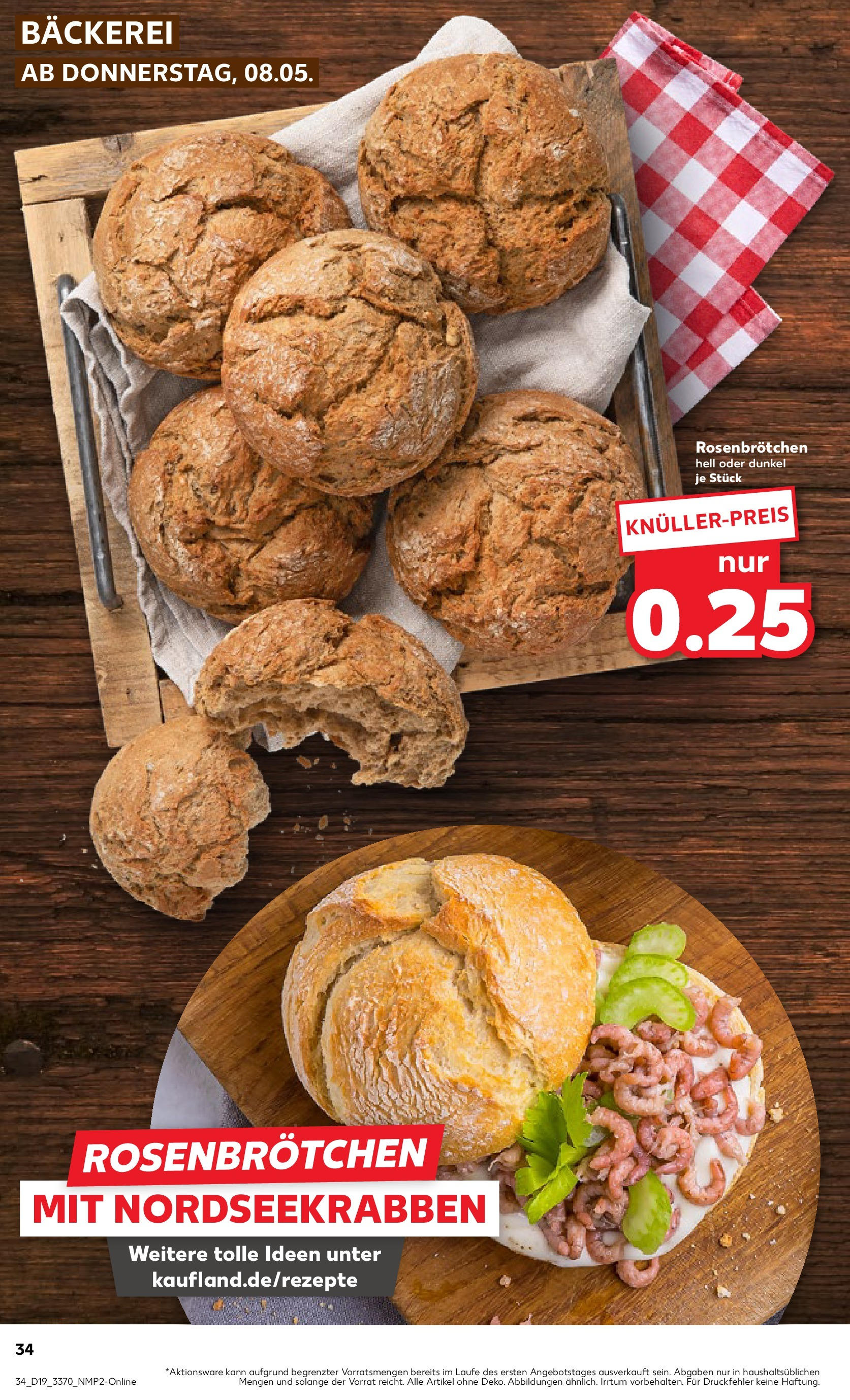 Kaufland - Kaufland: Wochenangebote (ab 07.05.2025) » Angebote Online | Seite: 34 | Produkte: Bäckerei Kaufland - Kaufland: Wochenangebote (ab 07.05.2025) » Angebote Online zum Blättern | Seite: 34 | Produkte: Bäckerei
