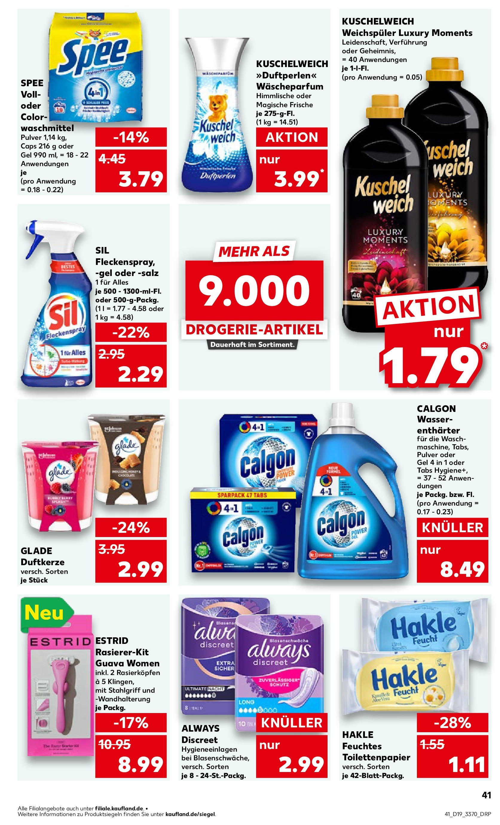 Kaufland - Kaufland: Wochenangebote (ab 07.05.2025) » Angebote Online | Seite: 41 | Produkte: Spee, Salz, Toilettenpapier, Feuchtes Toilettenpapier Kaufland - Kaufland: Wochenangebote (ab 07.05.2025) » Angebote Online zum Blättern | Seite: 41 | Produkte: Spee, Salz, Toilettenpapier, Feuchtes Toilettenpapier
