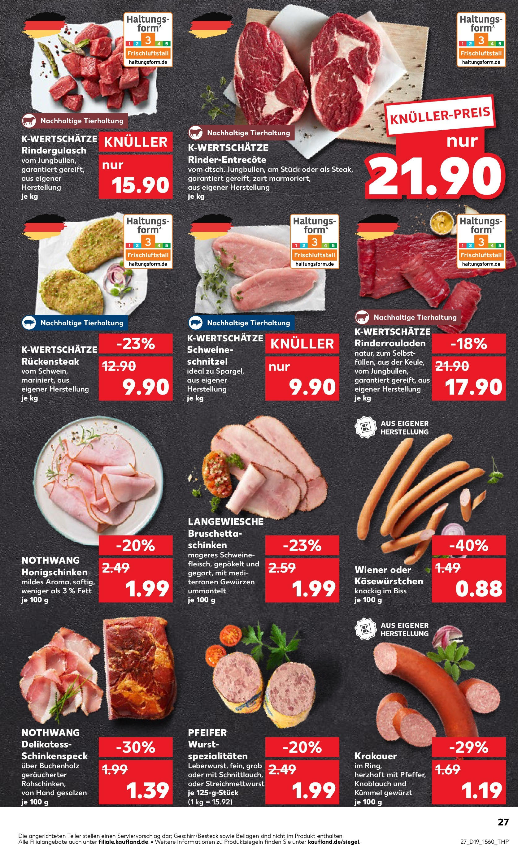 Kaufland - Kaufland: Regio-Wochen (ab 07.05.2025) » Angebote Online | Seite: 27 | Produkte: Rinderrouladen, Rindergulasch, Schnitzel, Wurst Kaufland - Kaufland: Regio-Wochen (ab 07.05.2025) » Angebote Online zum Blättern | Seite: 27 | Produkte: Rinderrouladen, Rindergulasch, Schnitzel, Wurst