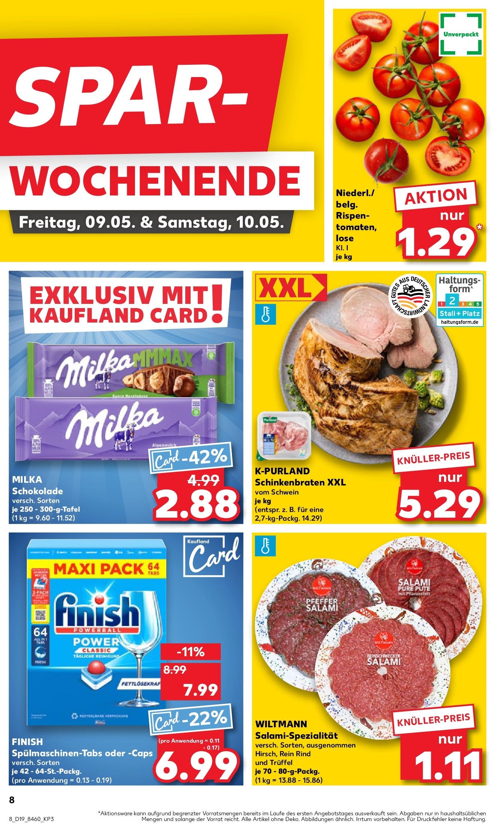 Kaufland - Kaufland: Wochenangebote (ab 07.05.2025) » Angebote Online | Seite: 8 | Produkte: Schokolade, Milka schokolade, Milka, Salami Kaufland - Kaufland: Wochenangebote (ab 07.05.2025) » Angebote Online zum Blättern | Seite: 8 | Produkte: Schokolade, Milka schokolade, Milka, Salami