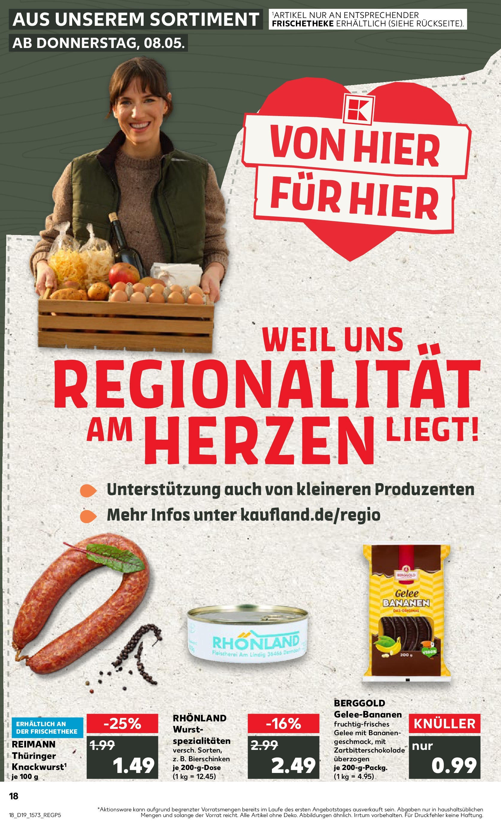 Kaufland - Kaufland: Wochenangebote (ab 07.05.2025) » Angebote Online | Seite: 18 | Produkte: Bananen, Wurst Kaufland - Kaufland: Wochenangebote (ab 07.05.2025) » Angebote Online zum Blättern | Seite: 18 | Produkte: Bananen, Wurst