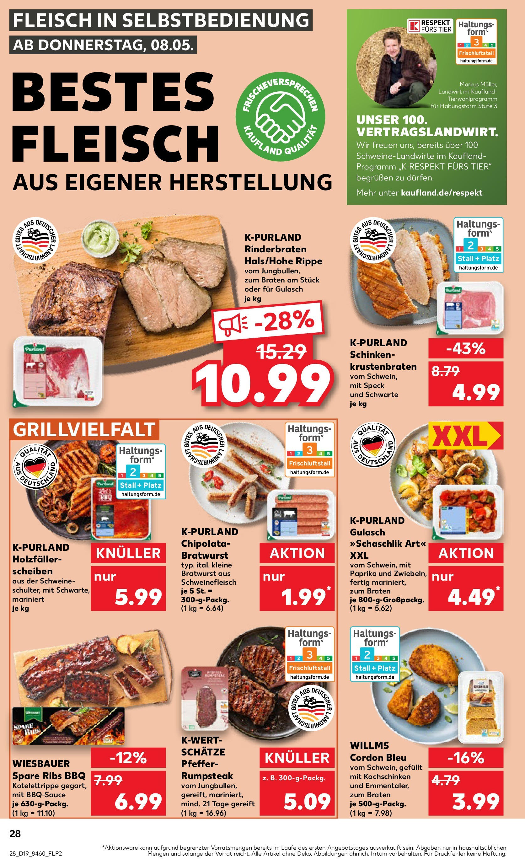 Kaufland - Kaufland: Wochenangebote (ab 07.05.2025) » Angebote Online | Seite: 28 | Produkte: Spare ribs, Krustenbraten, Paprika, Schinken Kaufland - Kaufland: Wochenangebote (ab 07.05.2025) » Angebote Online zum Blättern | Seite: 28 | Produkte: Spare ribs, Krustenbraten, Paprika, Schinken