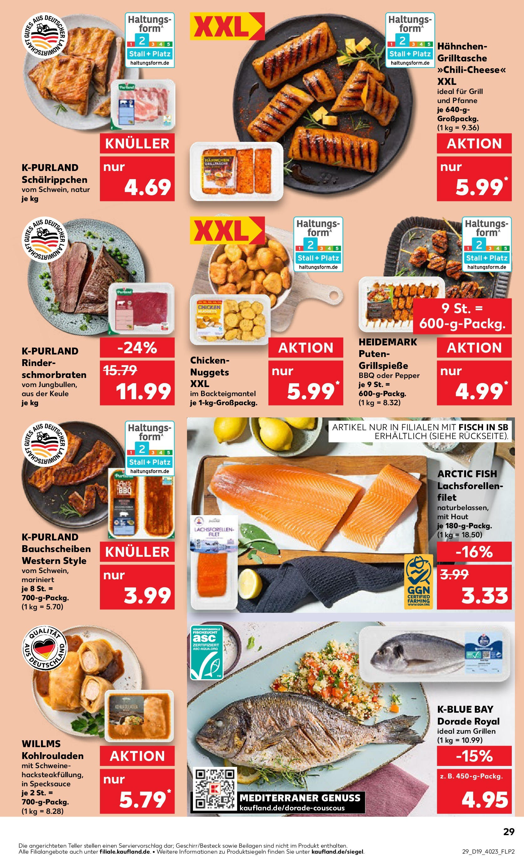 Kaufland - Kaufland: Regio-Wochen (ab 07.05.2025) » Angebote Online | Seite: 29 | Produkte: Dorade, Grill, Hahnchen, Fisch Kaufland - Kaufland: Regio-Wochen (ab 07.05.2025) » Angebote Online zum Blättern | Seite: 29 | Produkte: Dorade, Grill, Hahnchen, Fisch