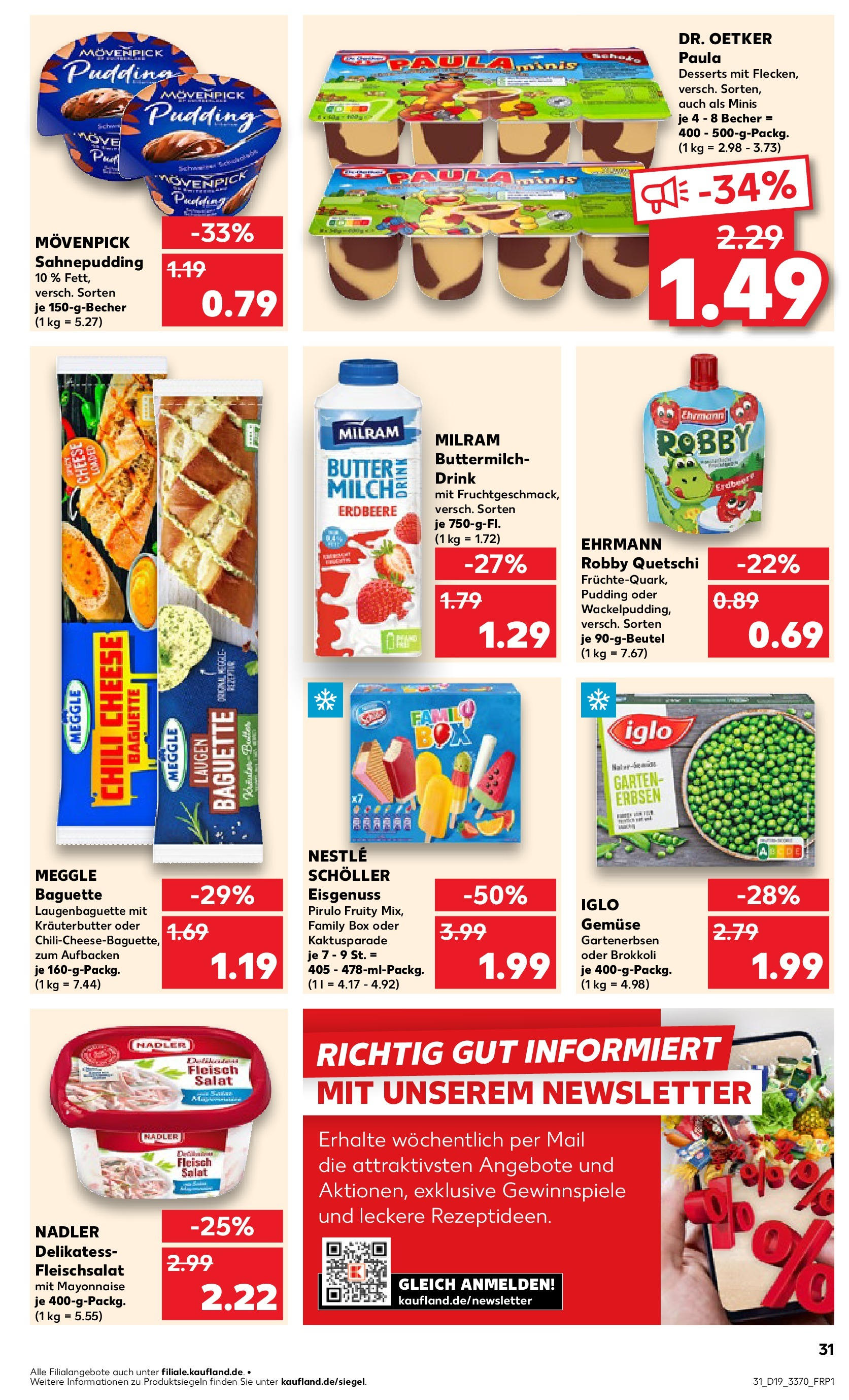 Kaufland - Kaufland: Wochenangebote (ab 07.05.2025) » Angebote Online | Seite: 31 | Produkte: Buttermilch, Iglo, Baguette, Pudding Kaufland - Kaufland: Wochenangebote (ab 07.05.2025) » Angebote Online zum Blättern | Seite: 31 | Produkte: Buttermilch, Iglo, Baguette, Pudding
