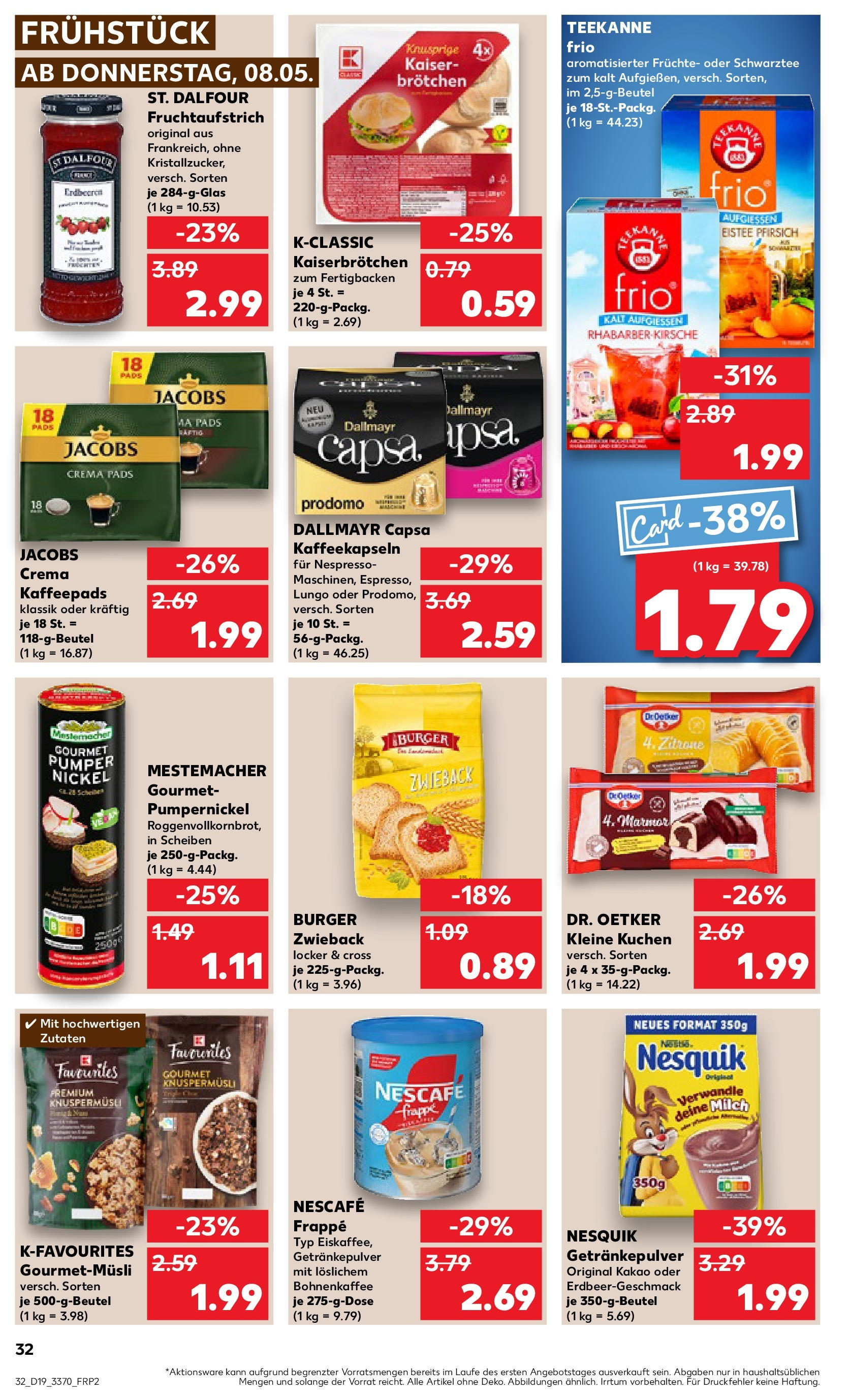 Kaufland - Kaufland: Wochenangebote (ab 07.05.2025) » Angebote Online | Seite: 32 | Produkte: Milch, Dallmayr, Teekanne, Dallmayr capsa Kaufland - Kaufland: Wochenangebote (ab 07.05.2025) » Angebote Online zum Blättern | Seite: 32 | Produkte: Milch, Dallmayr, Teekanne, Dallmayr capsa