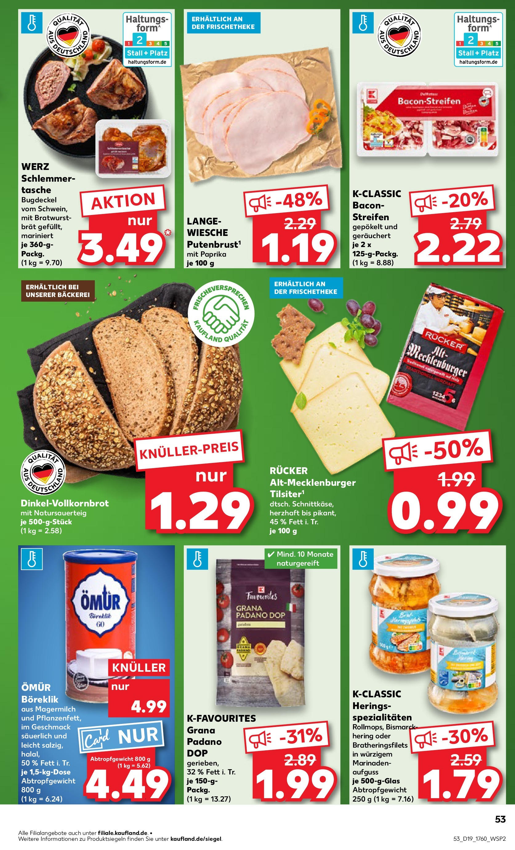 Kaufland - Kaufland: Regio-Wochen (ab 07.05.2025) » Angebote Online | Seite: 53 | Produkte: Tasche, Bäckerei, Bratwurst, Paprika Kaufland - Kaufland: Regio-Wochen (ab 07.05.2025) » Angebote Online zum Blättern | Seite: 53 | Produkte: Tasche, Bäckerei, Bratwurst, Paprika