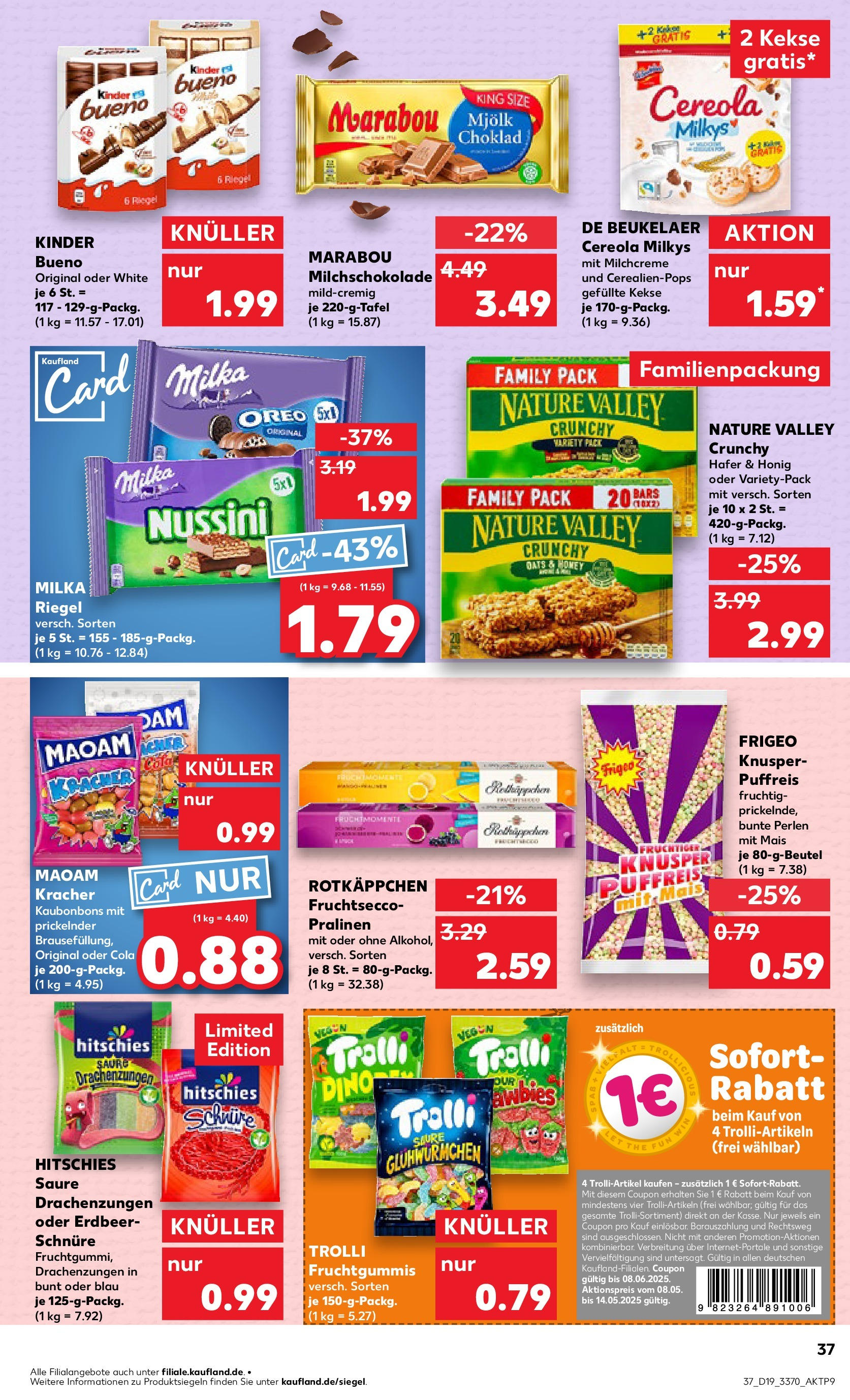 Kaufland - Kaufland: Wochenangebote (ab 07.05.2025) » Angebote Online | Seite: 37 | Produkte: Cola, Kinder bueno, Milka, Rotkäppchen Kaufland - Kaufland: Wochenangebote (ab 07.05.2025) » Angebote Online zum Blättern | Seite: 37 | Produkte: Cola, Kinder bueno, Milka, Rotkäppchen