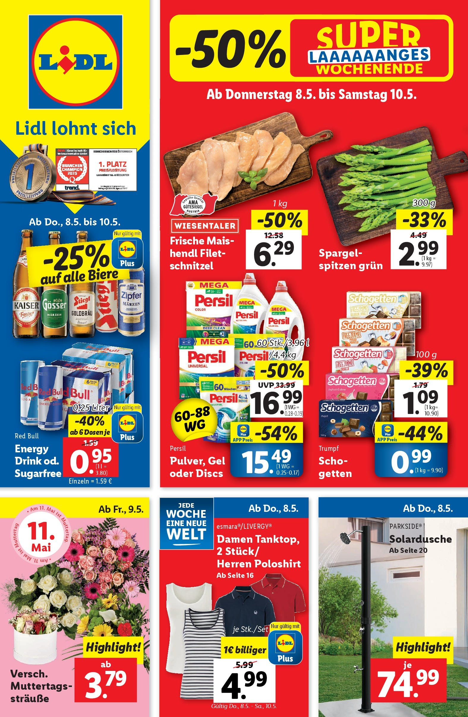 LIDL Flugblatt ab 07.05.2025 - Angebote "Salzburg, Jenbach, Dornbirn" - Seite 1 Vorschau der Angebote: Lidl Salzburg, Jenbach, Dornbirn gültig ab 07.05.2025