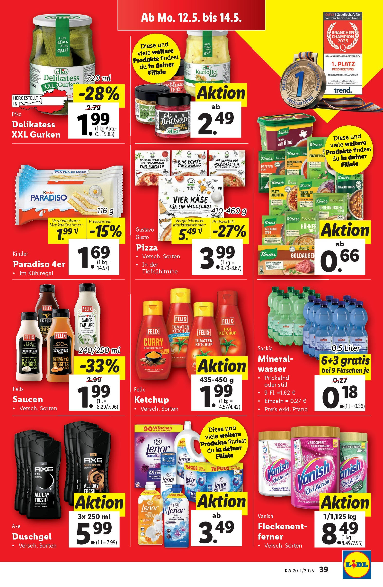 Lidl - Lidl: Flugblatt in deiner Nähe ab 07.05.2025 ✳️ Angebote ab donnerstag | Seite: 43 | Produkte: Ketchup, Wasser, Käse, Duschgel Lidl - Lidl: Flugblatt in deiner Nähe ab 07.05.2025 - Angebote ab donnerstag | Seite: 43 | Produkte: Ketchup, Wasser, Käse, Duschgel