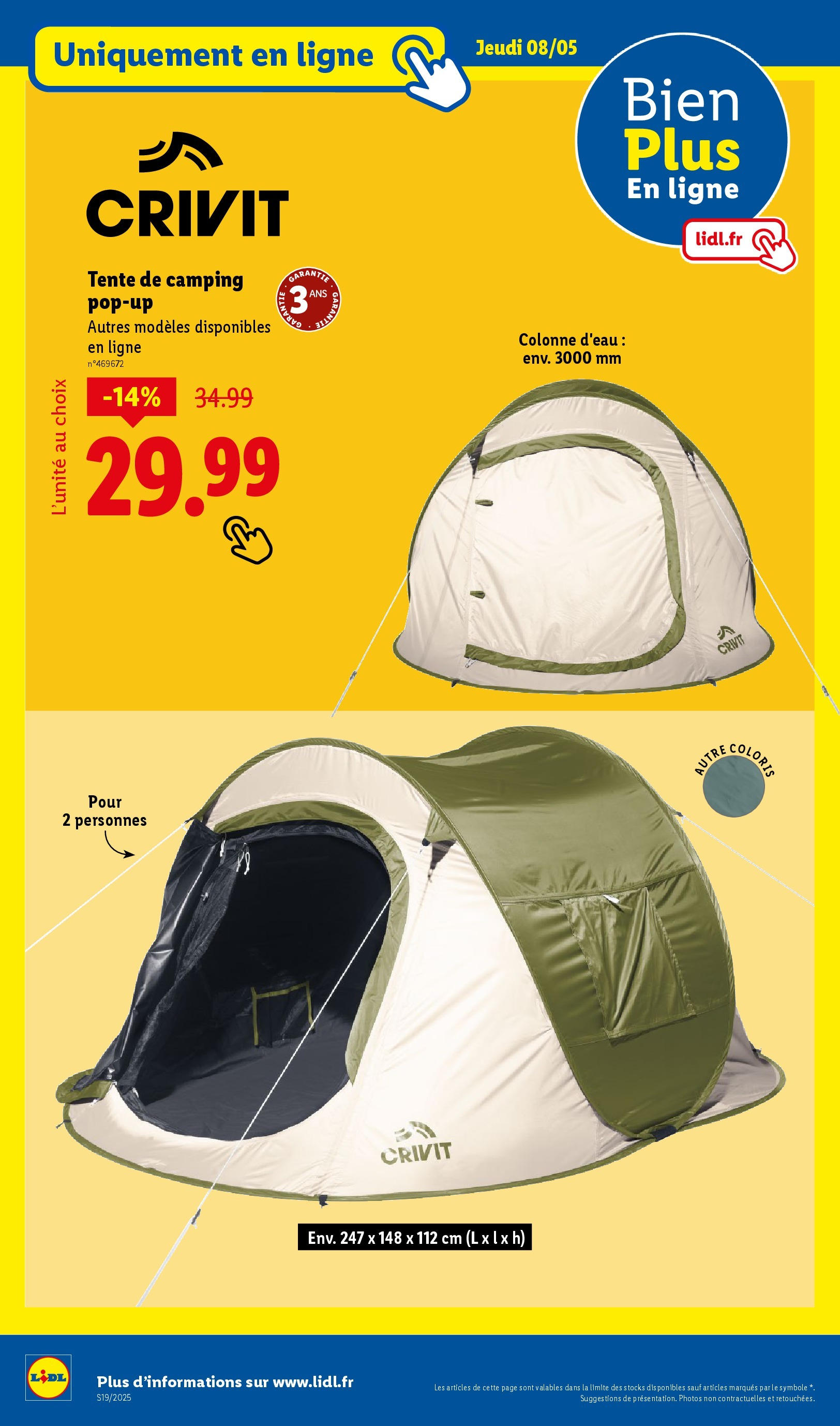 Catalogue LIDL du 07/05/2025 | Promo prospectus en ligne | Page: 46 | Produits: Tente Catalogue LIDL du 07/05/2025 | Promo prospectus en ligne | Page: 46 | Produits: Tente