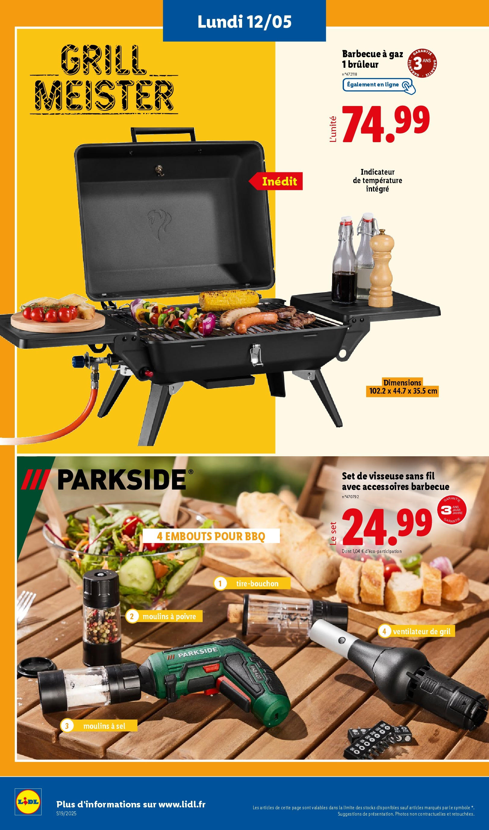 Catalogue LIDL du 07/05/2025 | Promo prospectus en ligne | Page: 54 | Produits: Grill, Ventilateur, Sel, Poivre Catalogue LIDL du 07/05/2025 | Promo prospectus en ligne | Page: 54 | Produits: Grill, Ventilateur, Sel, Poivre