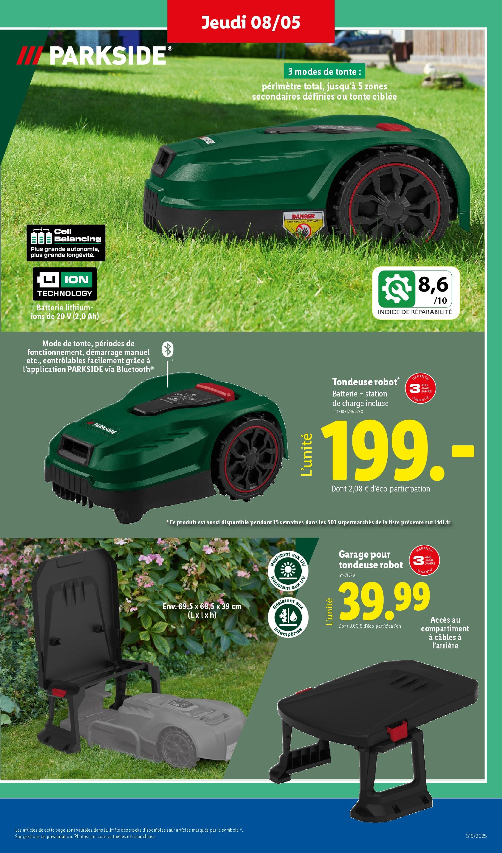 Catalogue LIDL du 07/05/2025 | Promo prospectus en ligne | Page: 35 | Produits: Robot, Tondeuse, Batterie Catalogue LIDL du 07/05/2025 | Promo prospectus en ligne | Page: 35 | Produits: Robot, Tondeuse, Batterie