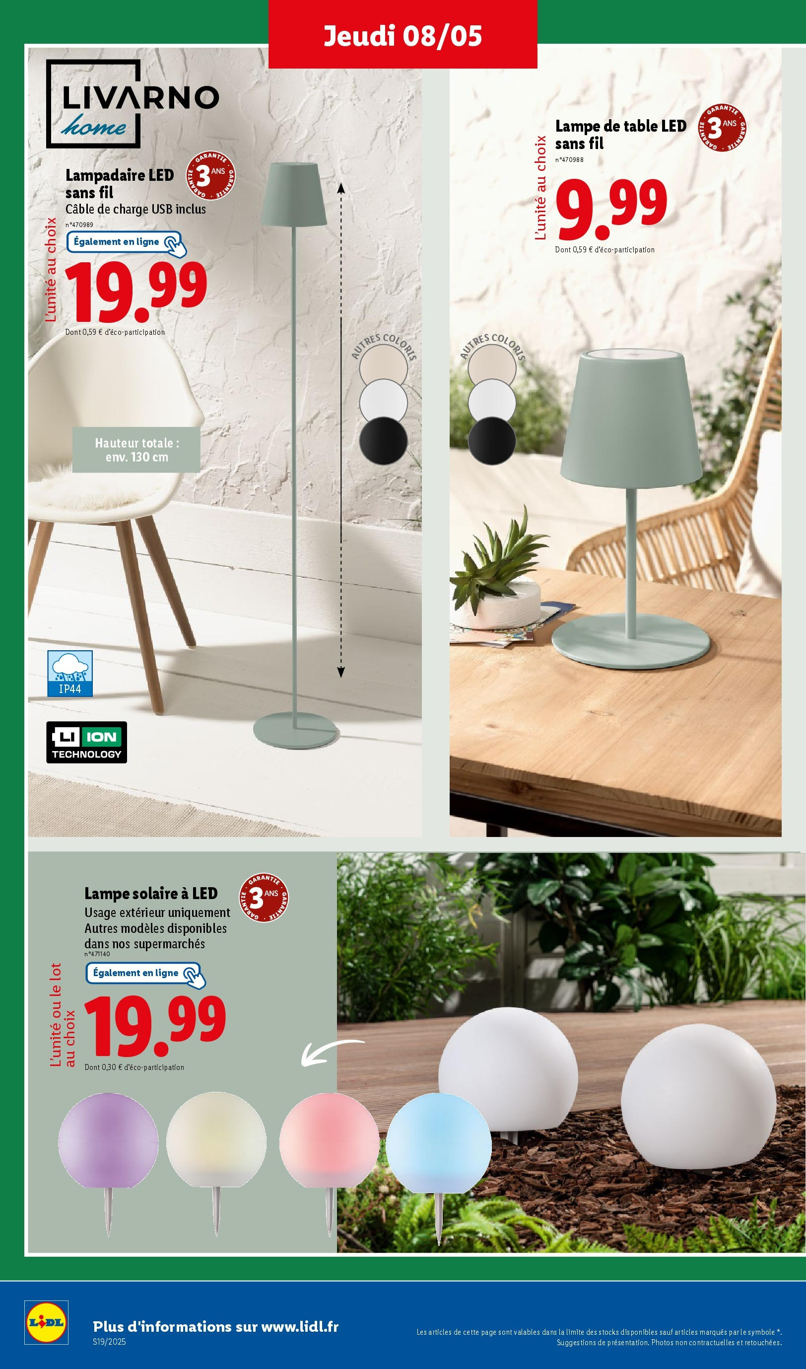 Catalogue LIDL du 07/05/2025 | Promo prospectus en ligne | Page: 38 | Produits: Câble, Lampadaire, Table, Lampe Catalogue LIDL du 07/05/2025 | Promo prospectus en ligne | Page: 38 | Produits: Câble, Lampadaire, Table, Lampe