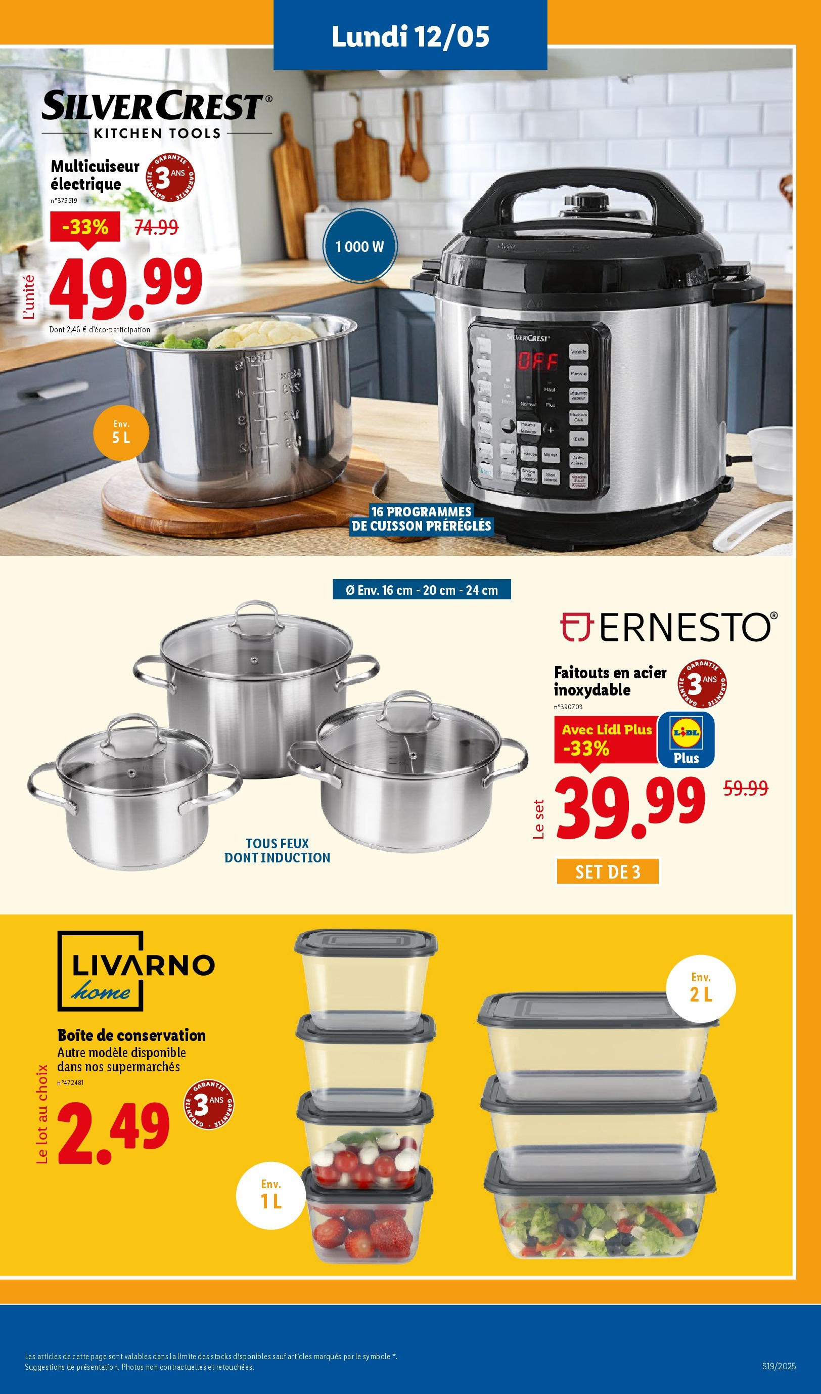 Catalogue LIDL du 07/05/2025 | Promo prospectus en ligne | Page: 59 | Produits: Multicuiseur Catalogue LIDL du 07/05/2025 | Promo prospectus en ligne | Page: 59 | Produits: Multicuiseur