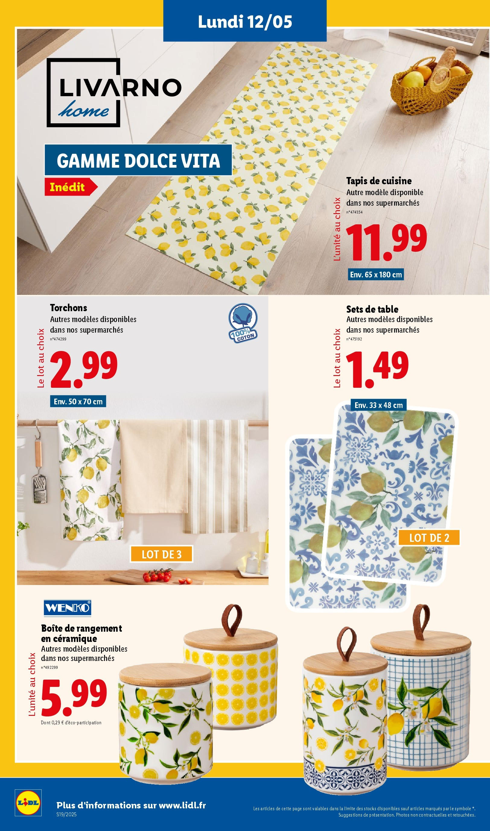 Catalogue LIDL du 07/05/2025 | Promo prospectus en ligne | Page: 60 | Produits: Coton, Table, Tapis, Boîte de rangement Catalogue LIDL du 07/05/2025 | Promo prospectus en ligne | Page: 60 | Produits: Coton, Table, Tapis, Boîte de rangement