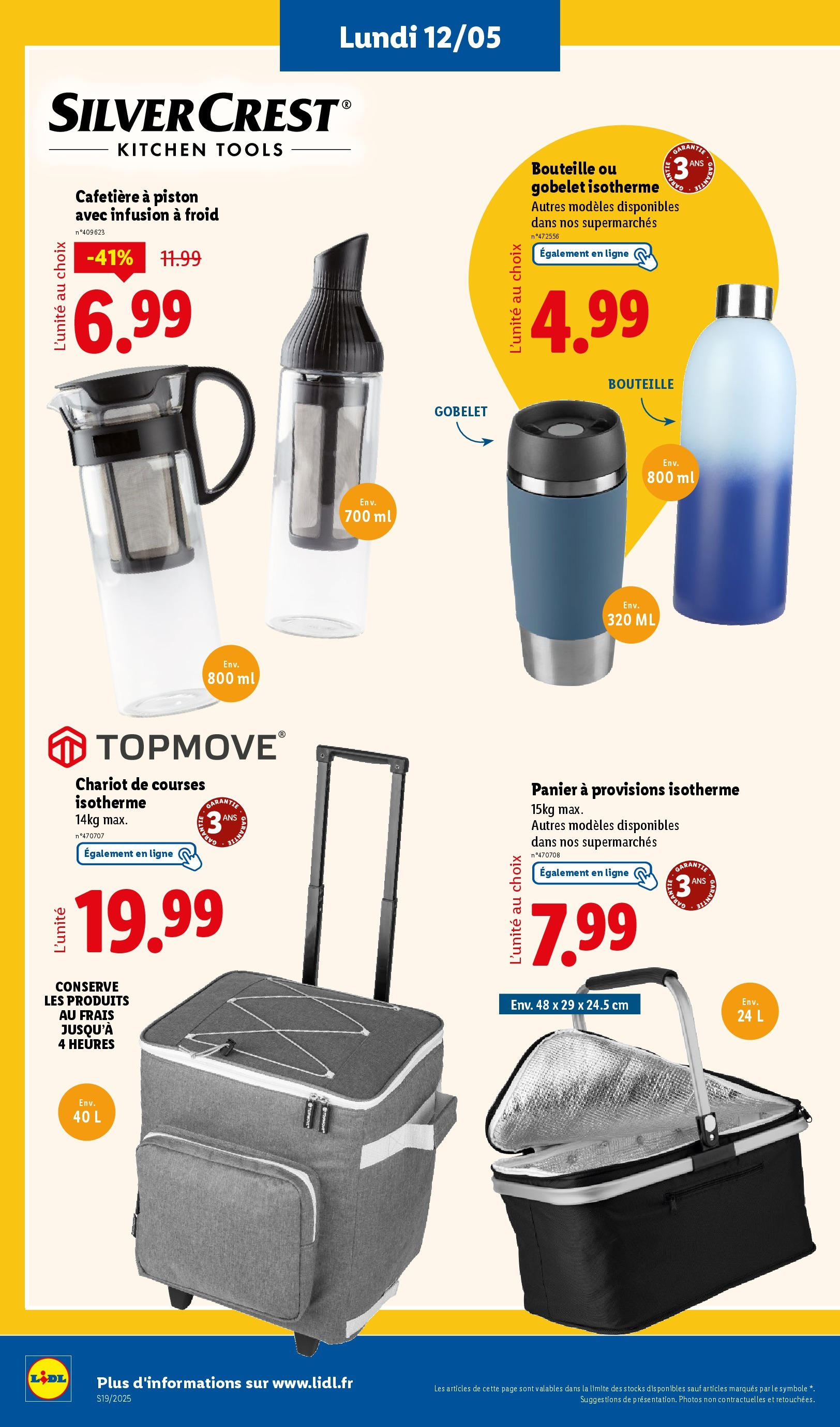 Catalogue LIDL du 07/05/2025 | Promo prospectus en ligne | Page: 62 | Produits: Cafetière, Infusion, Chariot de courses, Panier Catalogue LIDL du 07/05/2025 | Promo prospectus en ligne | Page: 62 | Produits: Cafetière, Infusion, Chariot de courses, Panier