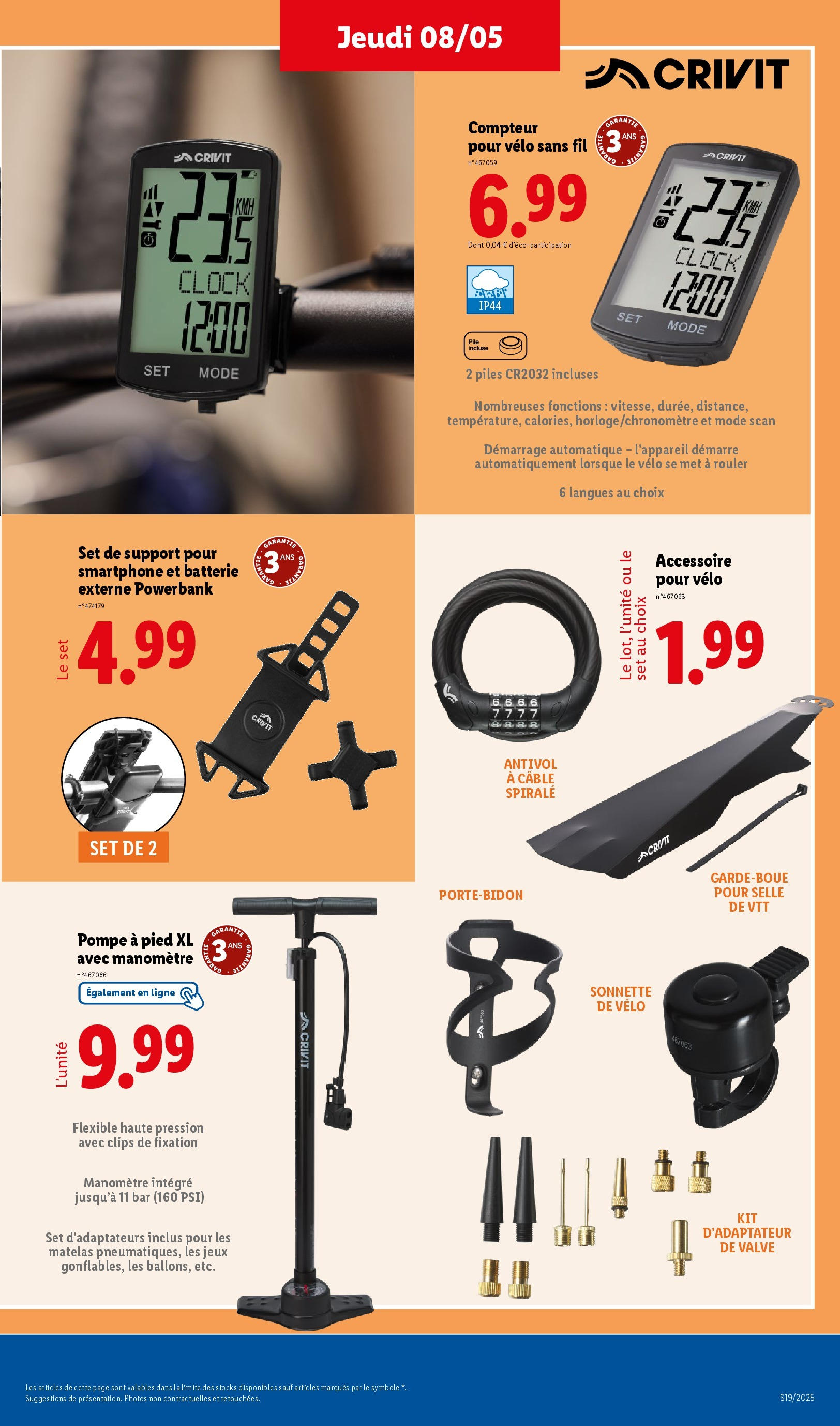 Catalogue LIDL du 07/05/2025 | Promo prospectus en ligne | Page: 45 | Produits: Smartphone, Manomètre, Matelas, Batterie Catalogue LIDL du 07/05/2025 | Promo prospectus en ligne | Page: 45 | Produits: Smartphone, Manomètre, Matelas, Batterie