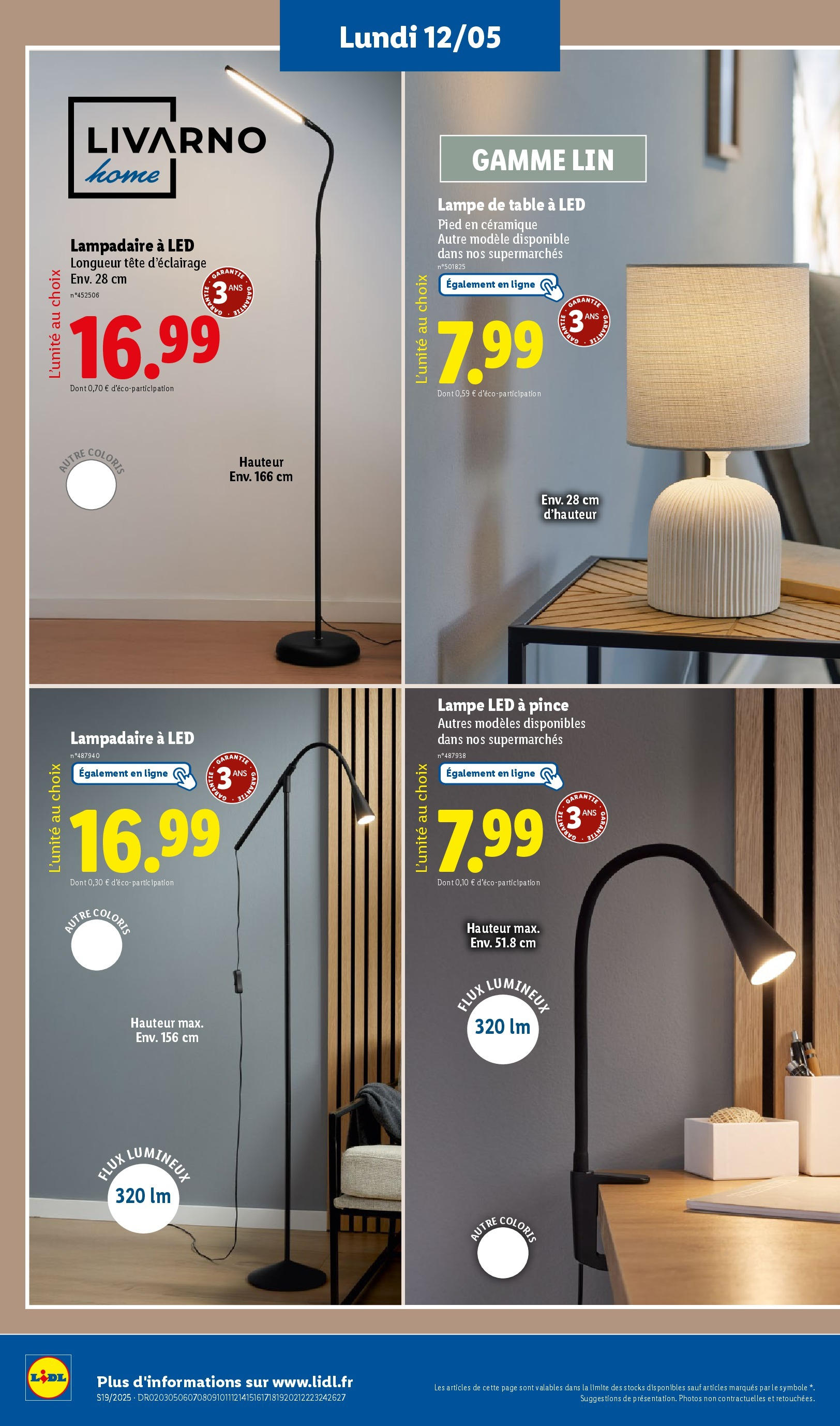 Catalogue LIDL du 07/05/2025 | Promo prospectus en ligne | Page: 66 | Produits: lampe LED, Lampadaire, Table, Lampe Catalogue LIDL du 07/05/2025 | Promo prospectus en ligne | Page: 66 | Produits: lampe LED, Lampadaire, Table, Lampe