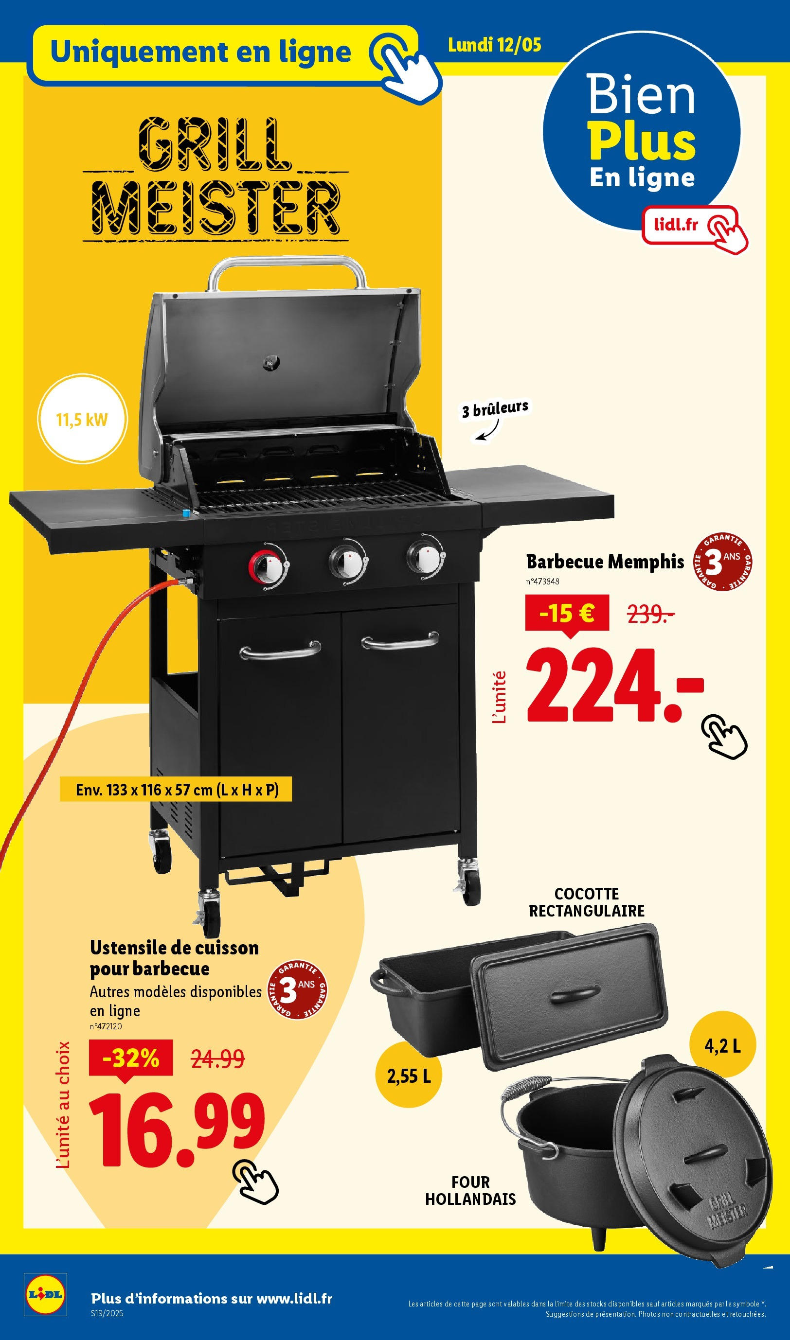 Catalogue LIDL du 07/05/2025 | Promo prospectus en ligne | Page: 70 | Produits: Barbecue, Four, Grill Catalogue LIDL du 07/05/2025 | Promo prospectus en ligne | Page: 70 | Produits: Barbecue, Four, Grill