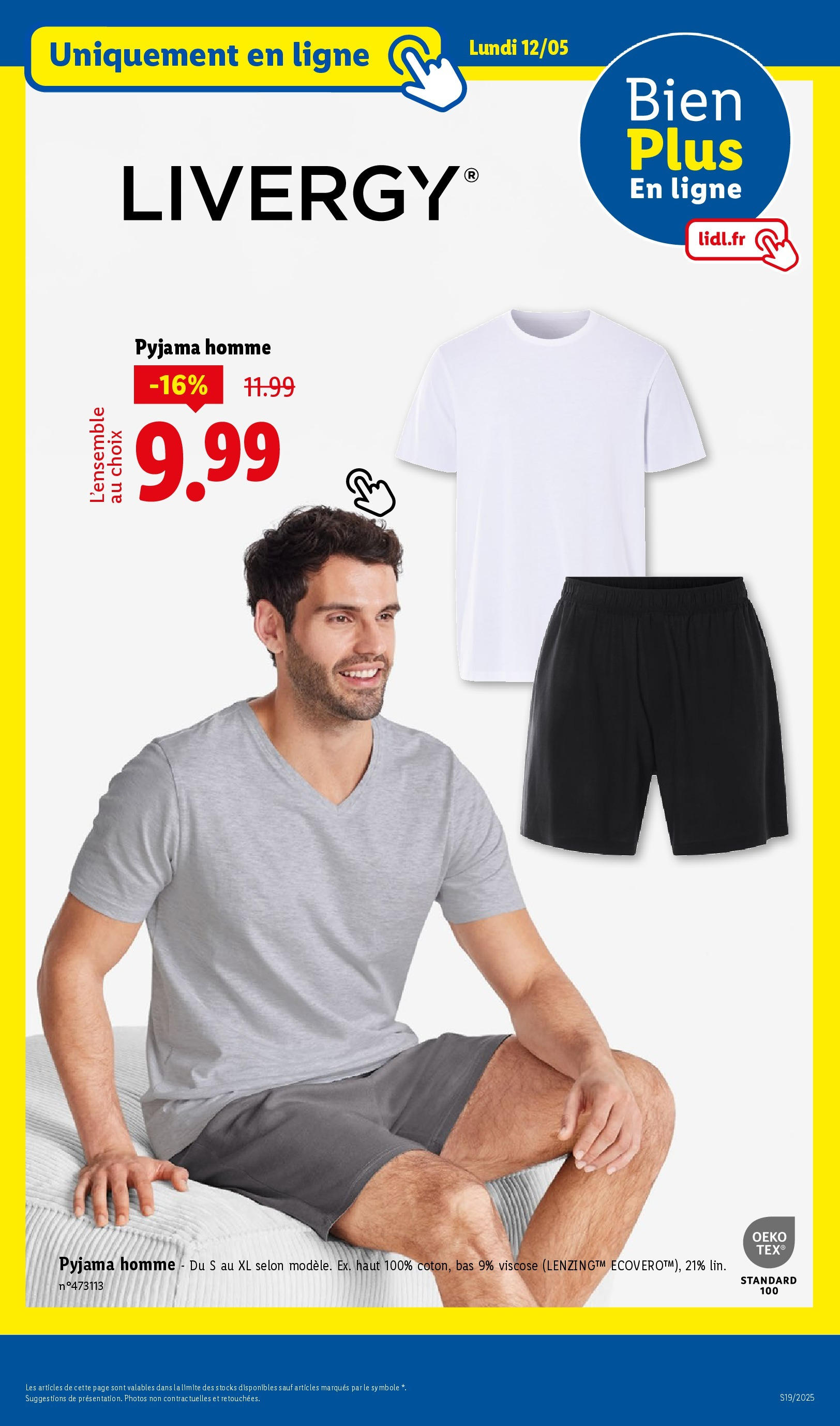 Catalogue LIDL du 07/05/2025 | Promo prospectus en ligne | Page: 77 | Produits: Pyjama Catalogue LIDL du 07/05/2025 | Promo prospectus en ligne | Page: 77 | Produits: Pyjama