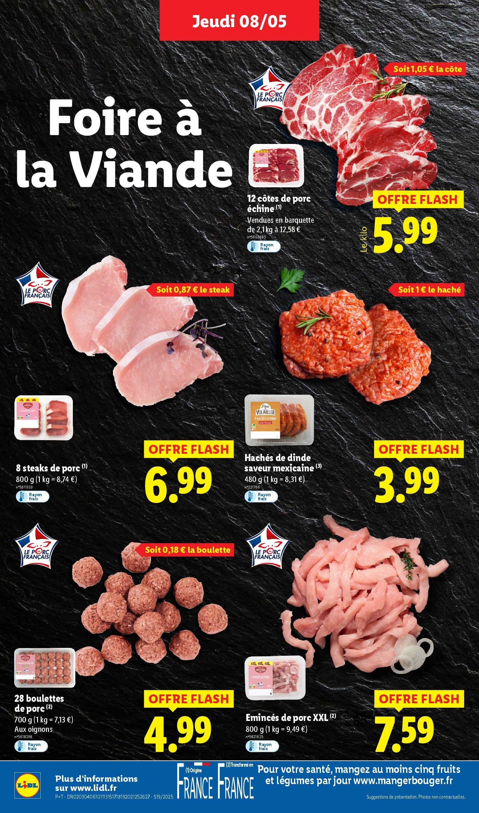Catalogue LIDL du 07/05/2025 | Promo prospectus en ligne | Page: 6 | Produits: Viande, Porc, Oignons Catalogue LIDL du 07/05/2025 | Promo prospectus en ligne | Page: 6 | Produits: Viande, Porc, Oignons