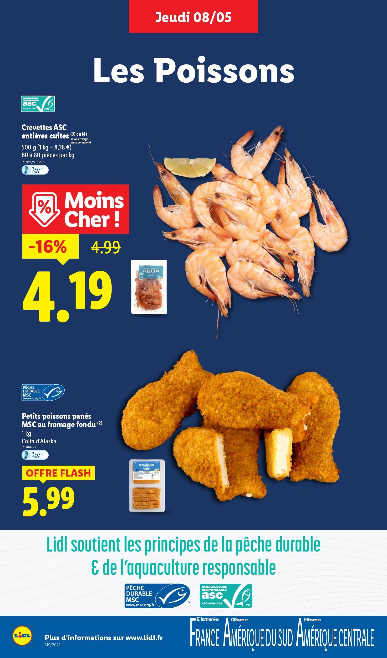Catalogue LIDL du 07/05/2025 | Promo prospectus en ligne | Page: 8 | Produits: Pêche, Crevettes, Fromage Catalogue LIDL du 07/05/2025 | Promo prospectus en ligne | Page: 8 | Produits: Pêche, Crevettes, Fromage