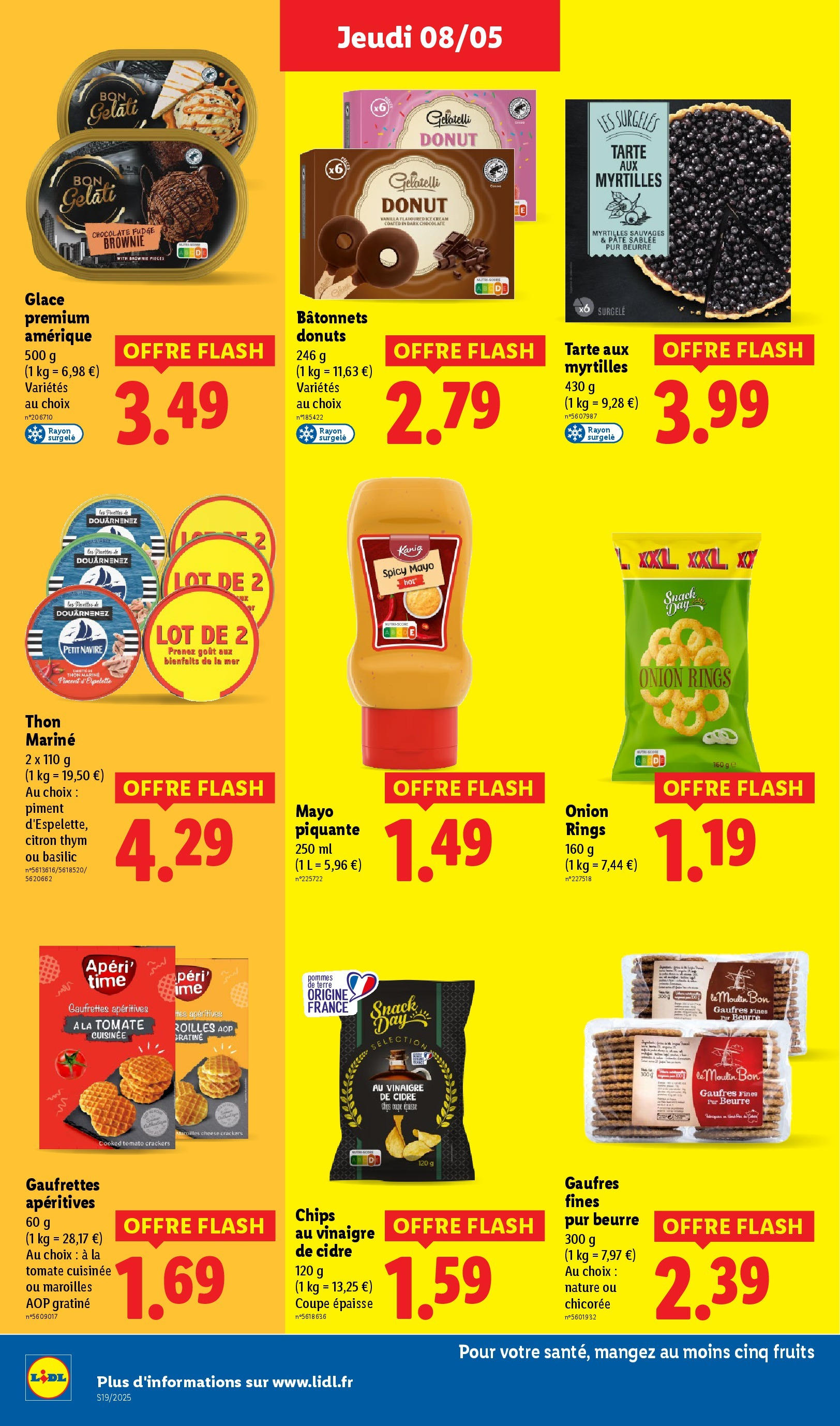 Catalogue LIDL du 07/05/2025 | Promo prospectus en ligne | Page: 18 | Produits: Donut, Myrtilles, Mayonnaise, Vinaigre Catalogue LIDL du 07/05/2025 | Promo prospectus en ligne | Page: 18 | Produits: Donut, Myrtilles, Mayonnaise, Vinaigre