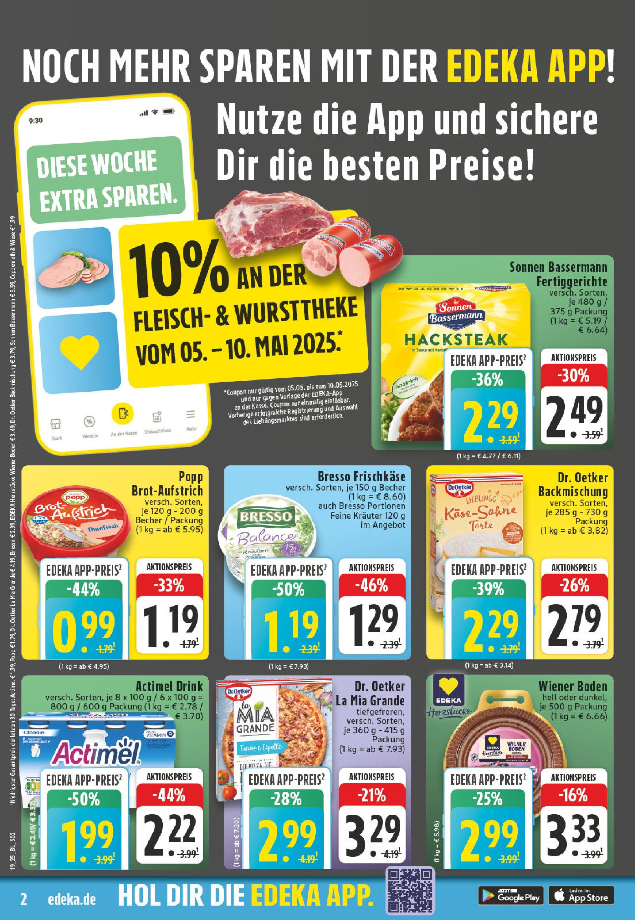 Edeka - EDEKA: Wochenangebote (ab 04.05.2025) » Angebote Online | Seite: 2 | Produkte: Actimel, Bresso, Brot, Frischkase Edeka - EDEKA: Wochenangebote (ab 04.05.2025) » Angebote Online | Seite: 2 | Produkte: Actimel, Bresso, Brot, Frischkase