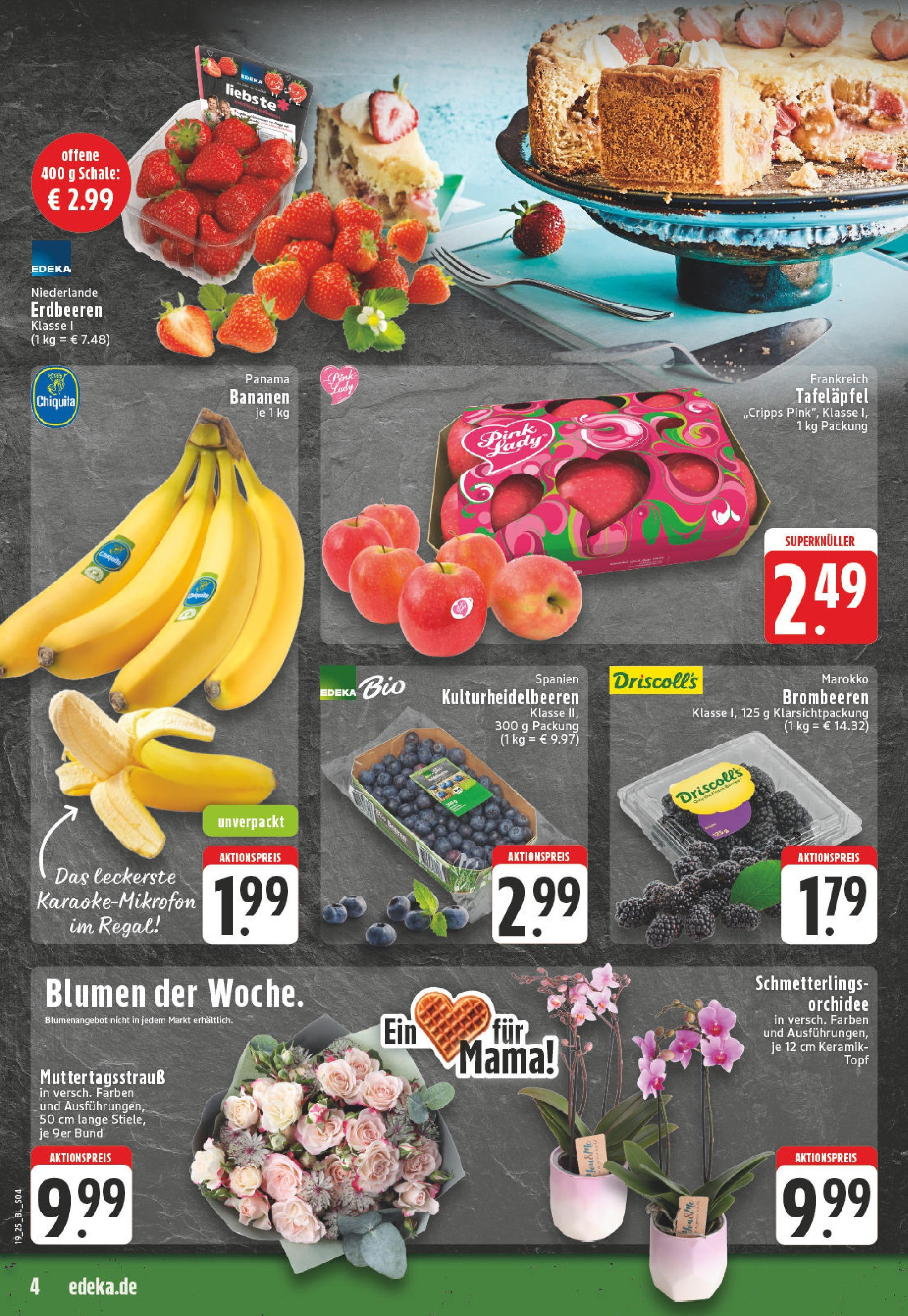 Edeka - EDEKA: Wochenangebote (ab 04.05.2025) » Angebote Online | Seite: 4 | Produkte: Orchidee, Regal, Blumen, Bananen Edeka - EDEKA: Wochenangebote (ab 04.05.2025) » Angebote Online | Seite: 4 | Produkte: Orchidee, Regal, Blumen, Bananen