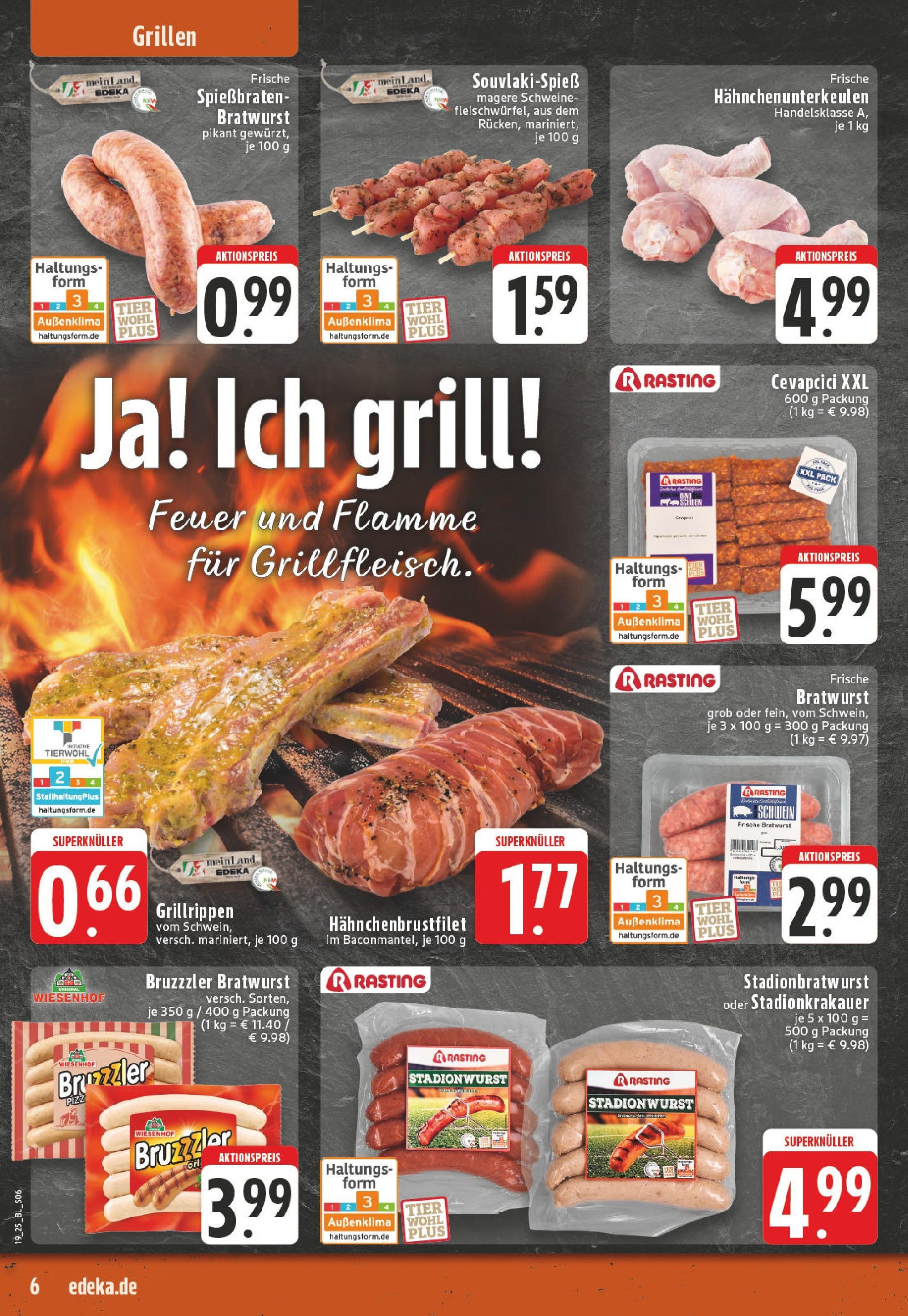 Edeka - EDEKA: Wochenangebote (ab 04.05.2025) » Angebote Online | Seite: 6 | Produkte: Grill, Bratwurst, Cevapcici Edeka - EDEKA: Wochenangebote (ab 04.05.2025) » Angebote Online | Seite: 6 | Produkte: Grill, Bratwurst, Cevapcici