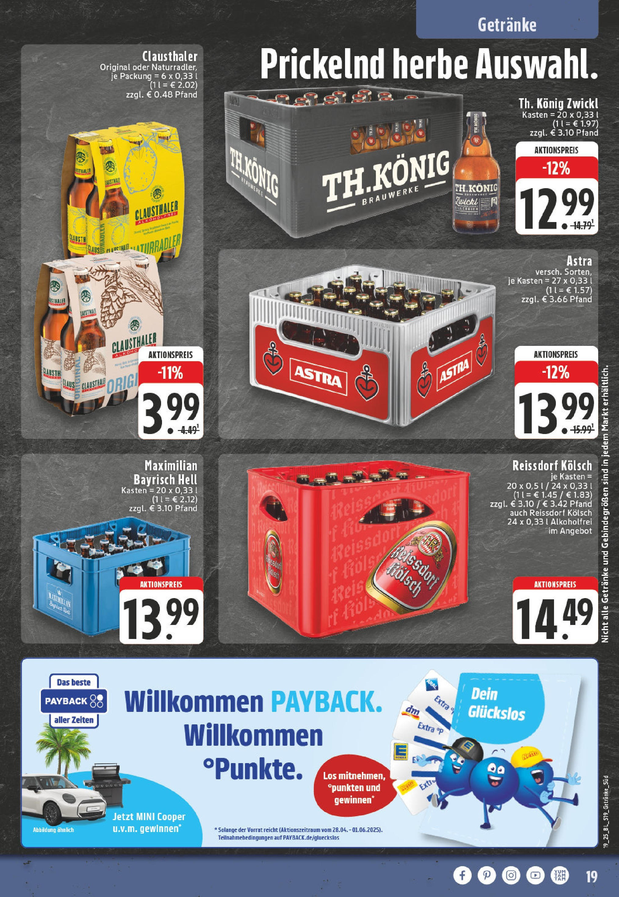 Edeka - EDEKA: Wochenangebote (ab 04.05.2025) » Angebote Online | Seite: 19 | Produkte: Astra, Reis Edeka - EDEKA: Wochenangebote (ab 04.05.2025) » Angebote Online | Seite: 19 | Produkte: Astra, Reis