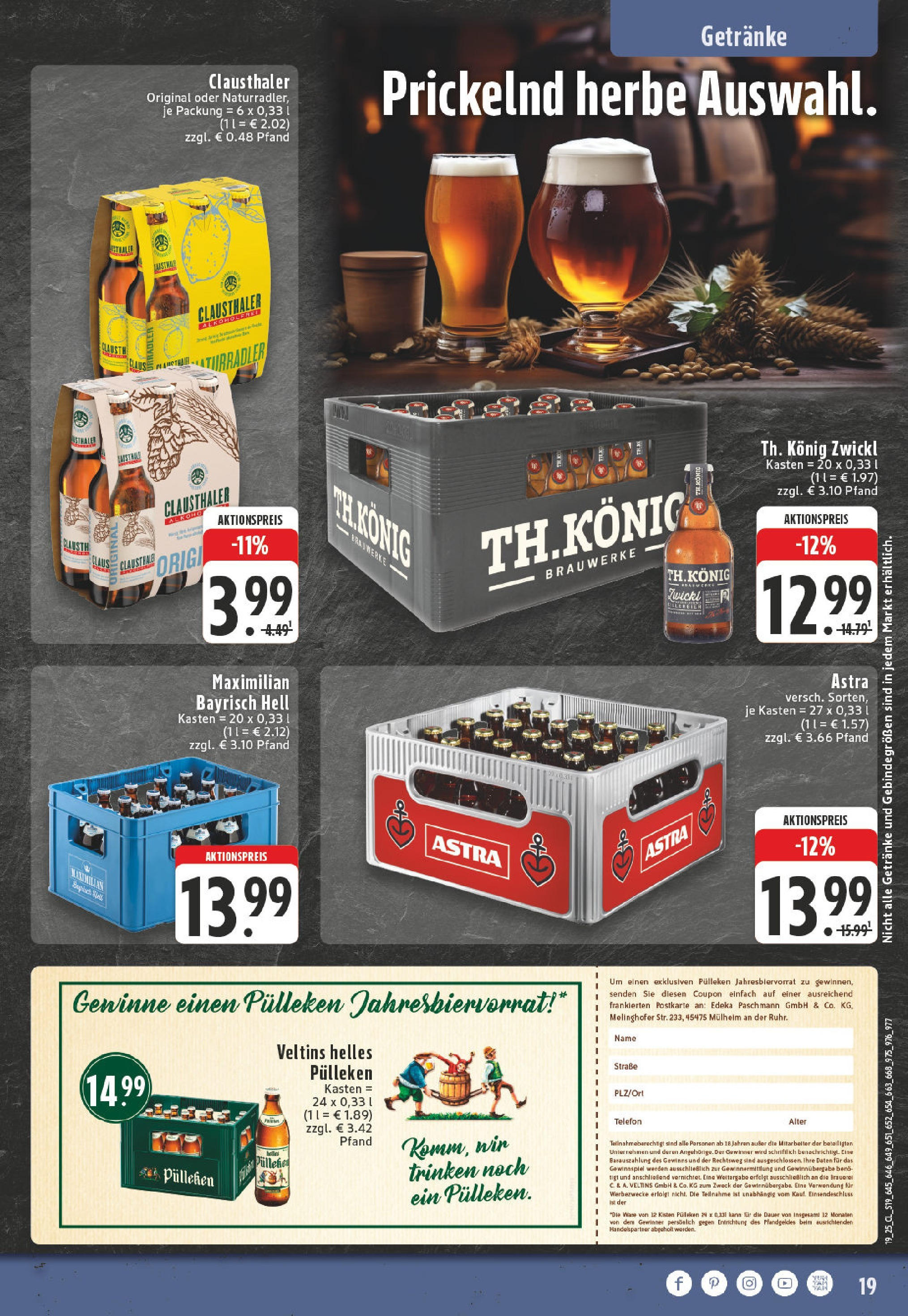 Edeka - EDEKA: Wochenangebote (ab 04.05.2025) » Angebote Online | Seite: 19 | Produkte: Helles pulleken, Astra, Telefon, Veltins Edeka - EDEKA: Wochenangebote (ab 04.05.2025) » Angebote Online | Seite: 19 | Produkte: Helles pulleken, Astra, Telefon, Veltins